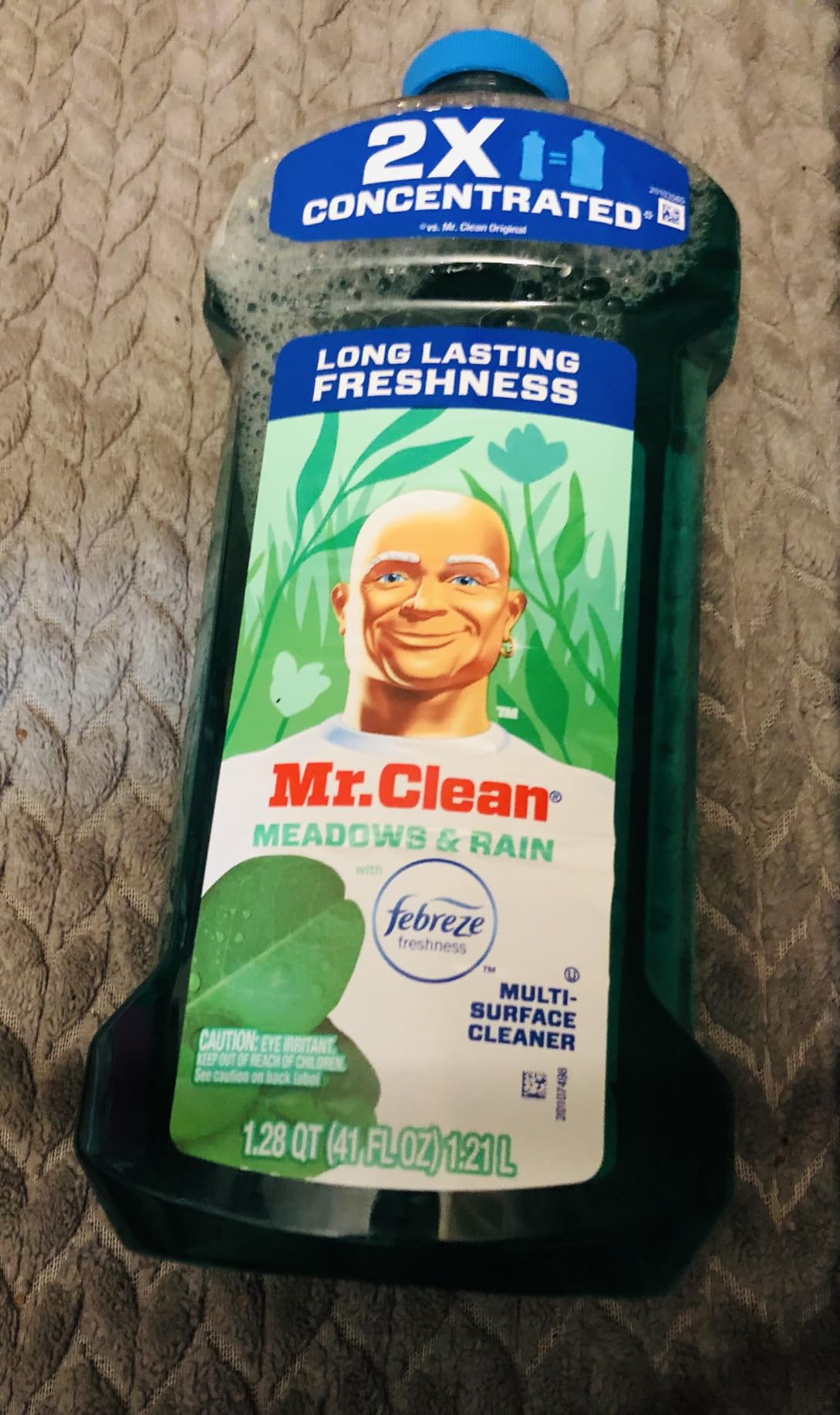 Mr. Clean All Purpose Cleaner, Floor Cleaner for Mopping Home, Bathroom, & Kitchen, Cleaning Liquid for Mop & Bucket, Multi-Surface Dilutable, Meadows & Rain, 41oz - Customer Photo 1