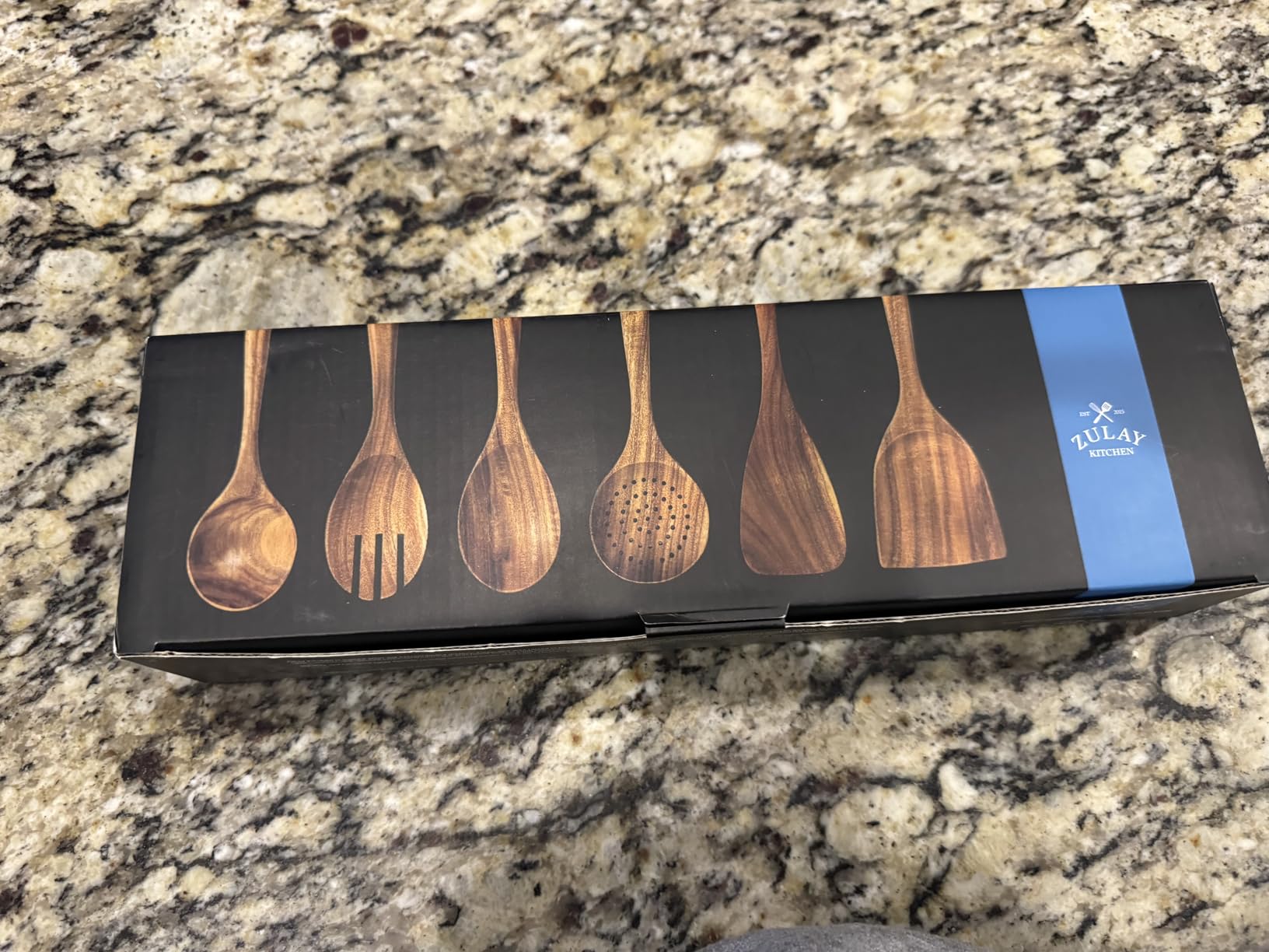 Zulay Kitchen 30-Piece Teak Wooden Utensils - Natural Teak Cooking Utensils with Premium Gift Box - Non-Stick Wooden Spoons - Kitchen Gift Set - Comfortable Grip - Customer Photo 3