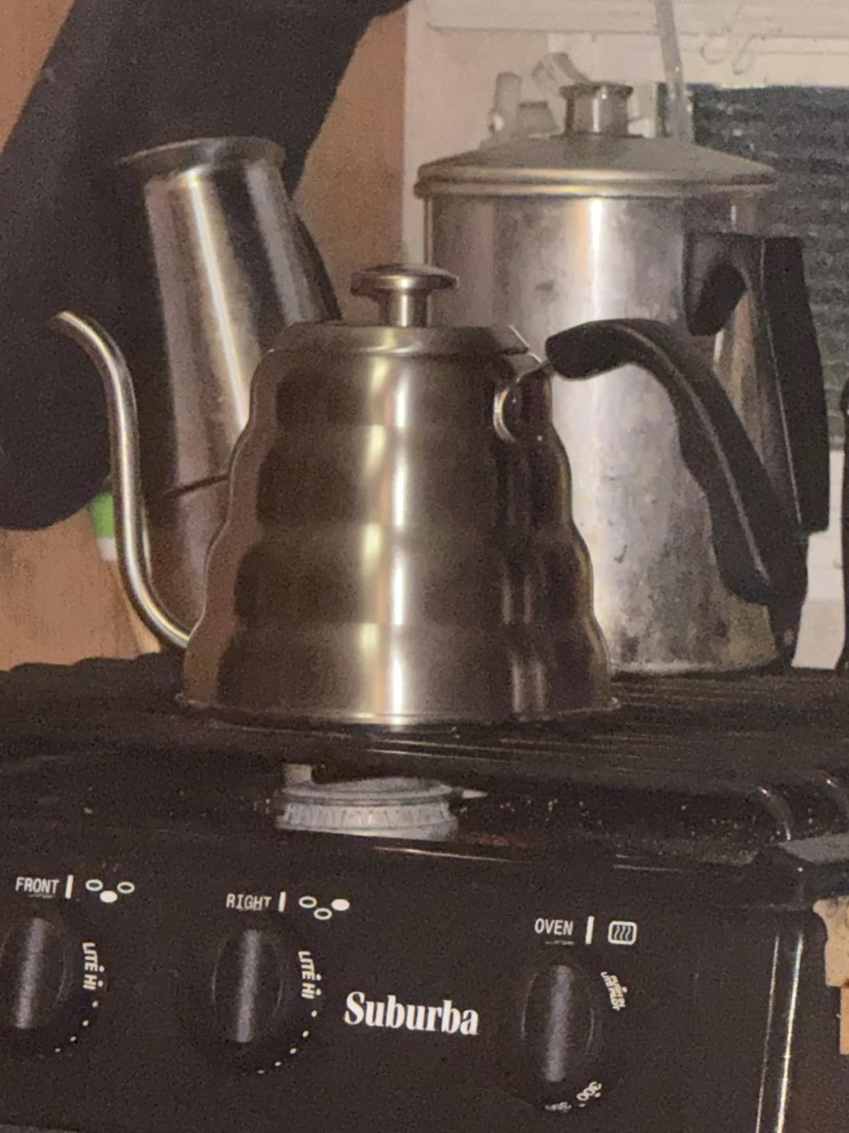 Gooseneck Kettle for Manual Drip Coffee & Tea 40oz Stainless Steel Pour Over Coffee Kettle with Thermometer Tea Kettle for Stovetop,1200ml,6 Cup,Silver,1Pack - Customer Photo 4