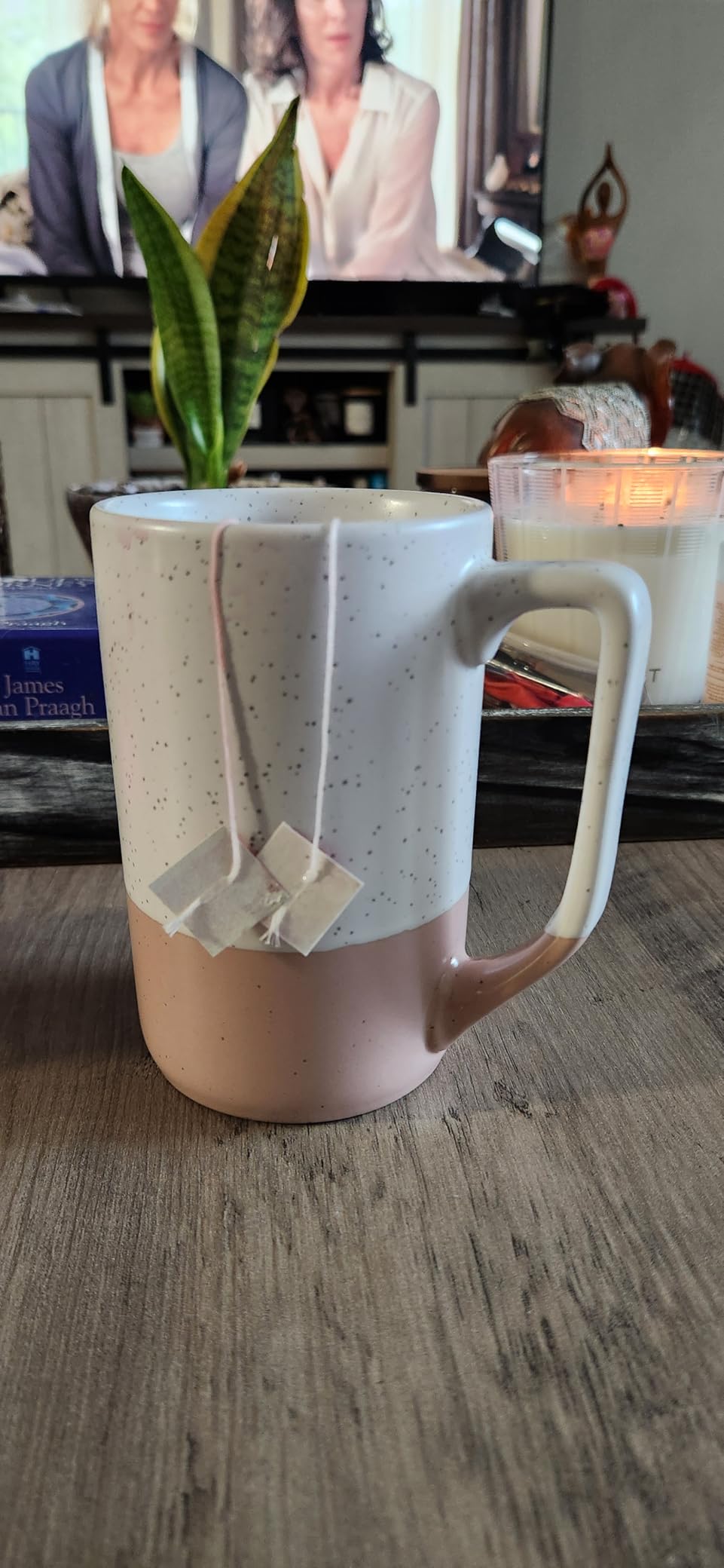 Large Ceramic Coffee Mug Set of 4, 16 oz Tea Cups with Handle, Porcelain Mug for Latte, Hot Tea, Cappuccino, Milk, Cocoa, Microwave & Dishwasher Safe Cups for Men Women Mug Lovers, Housewarming Gift - Customer Photo 1