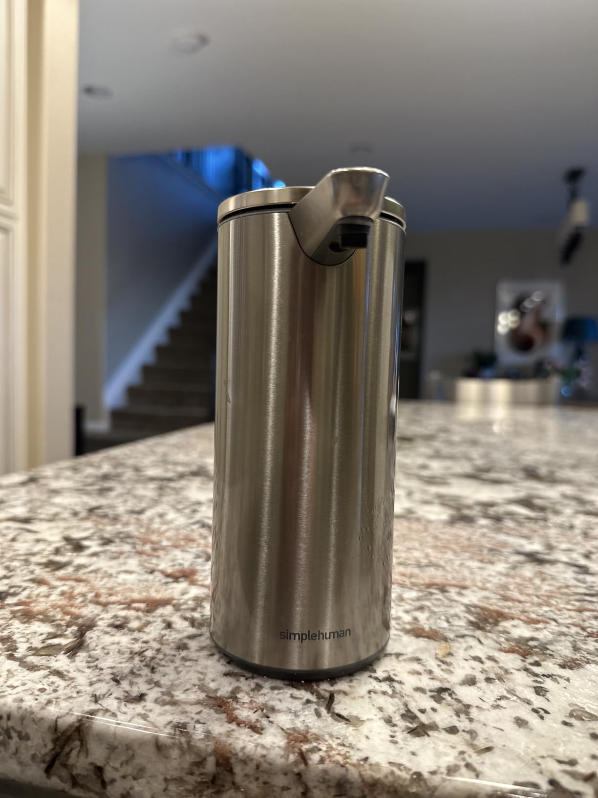 simplehuman 9 oz. Touch-Free Automatic Rechargeable Sensor Pump, Brushed Stainless Steel, New - Customer Photo 1