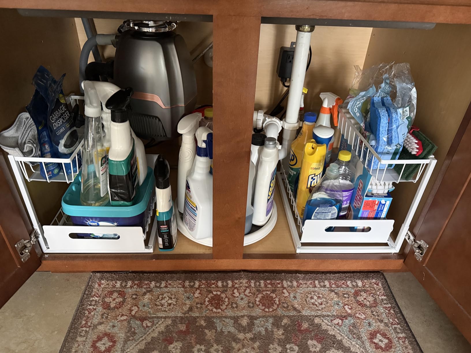 REALINN Under Sink Organizer, Pull Out Cabinet Organizer 2 Tier Slide Out Sink Shelf Cabinet Storage Shelves, Storage for Kitchen Bathroom, Grey, 2 Pack Customer Review REALINN Under Sink Organizer, Pull Out Cabinet Organizer 2 Tier Slide Out Sink Shelf Cabinet Storage Shelves, Storage for Kitchen Bathroom, Grey, 2 Pack - Customer Photo 2