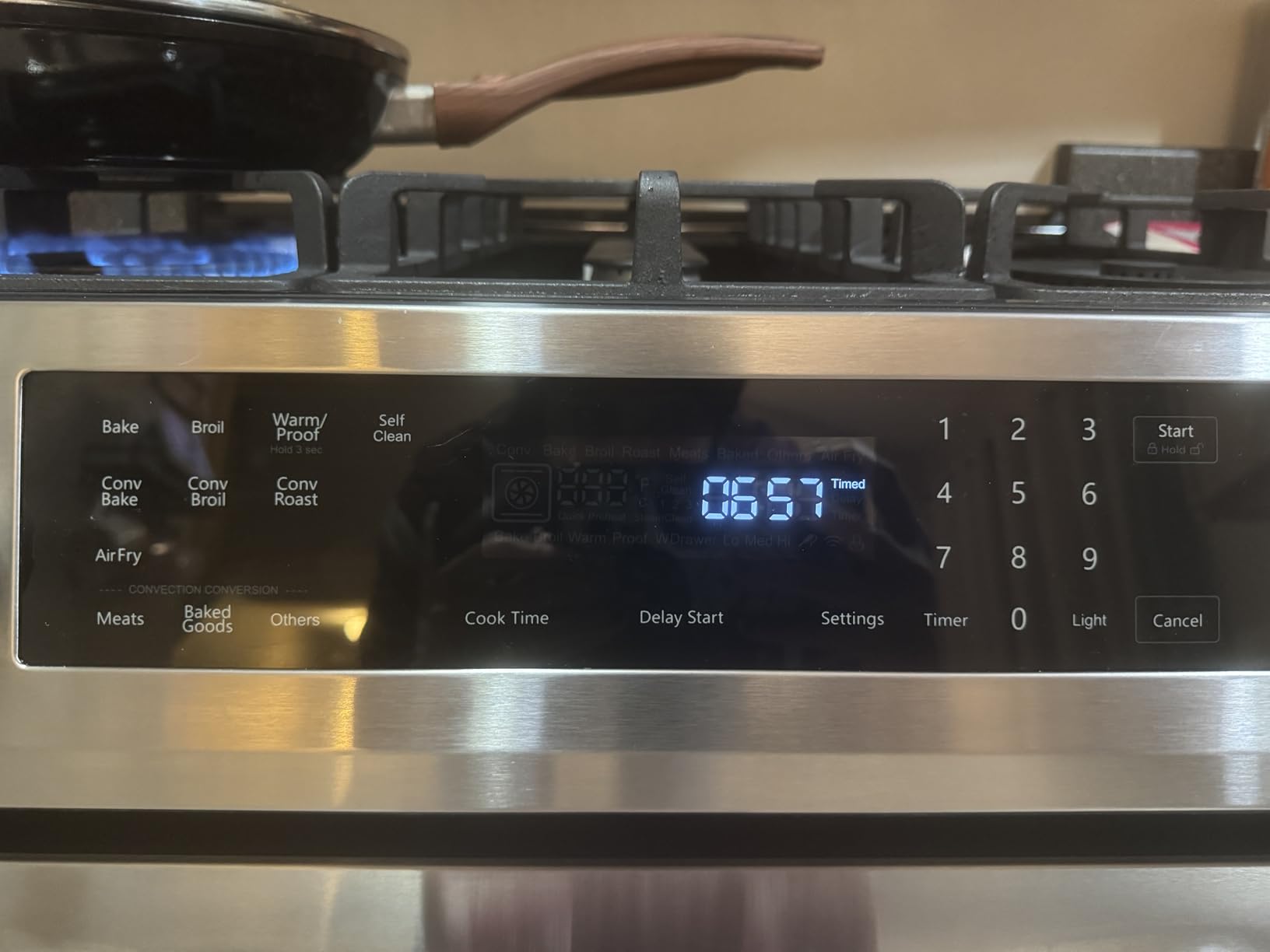 Kenmore 5.6 cu. ft. Front Control Gas Range Oven with 5 Cooktop Burners - True Convection, Air Fry, Turbo Boil, Self Clean, Dishwasher Safe Grates, Three Chrome Racks, LP Kit - Stainless Steel - Customer Photo 2