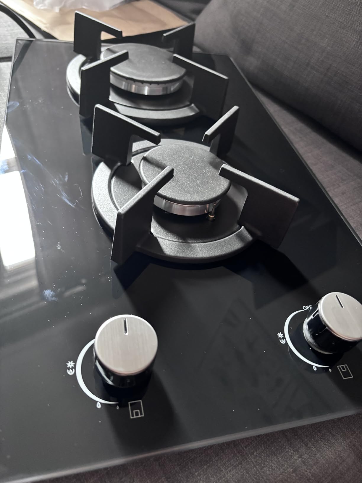 Gas Cooktop 30 Inch, Amzgachfktch 5 Burners Propane Stove, Built-in NG/LPG Convertible Gas Stove Top, Black Tempered Glass Propane Cooktop with Thermocouple Protection - Customer Photo 3