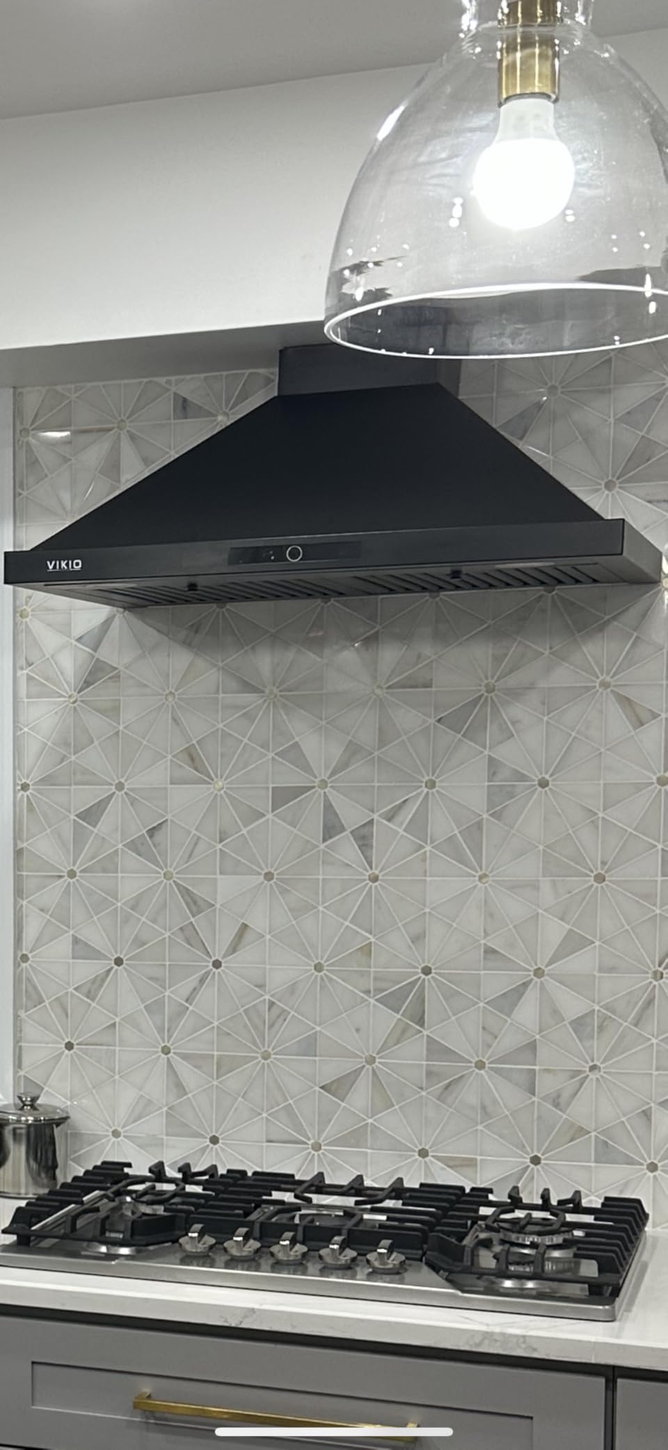 VIKIO HOME Wall Mount Range Hood 36 inch, 580 CFM, Ducted/Ductless Convertible, Stainless Steel Kitchen Vent Hood with 3-Speed Fan and LED Lights - Customer Photo 3