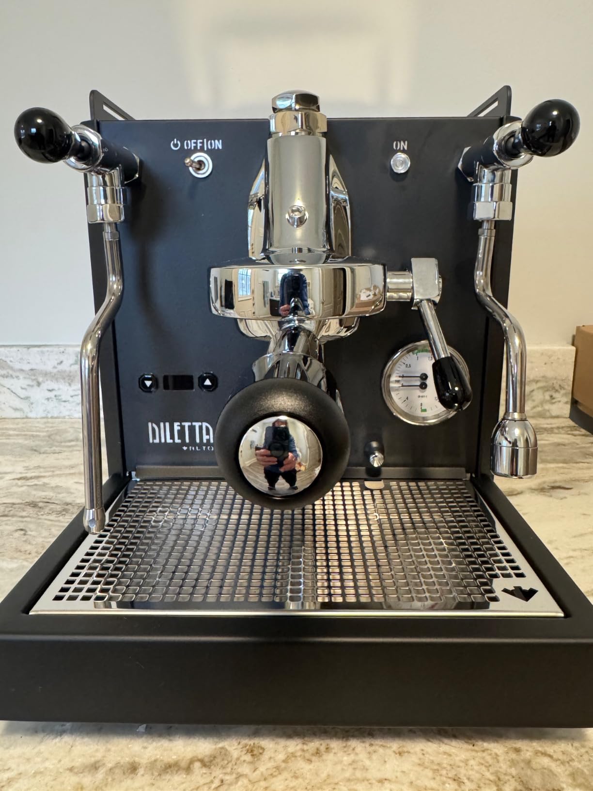 Diletta Alto Espresso Machine | Dual Boiler | PID | Shot Timer | Adjustable OPV | (Black) - Customer Photo 1