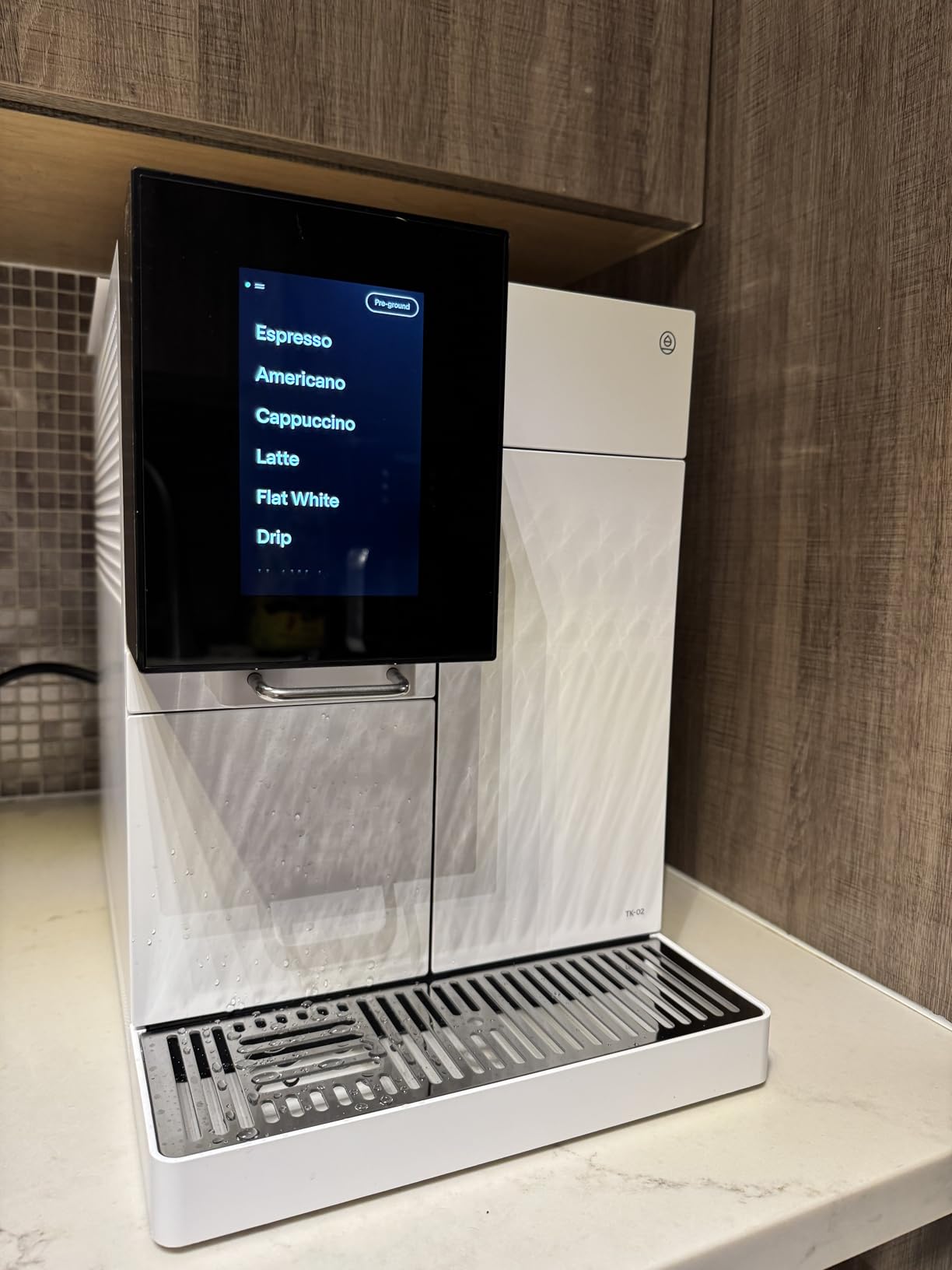 Terra Kaffe Super Automatic Espresso Machine - App-Enabled Coffee Machine - Auto Wake & Sleep - All Milk Types - Roaster-Approved Espresso Settings - Cappuccino Machines for Home - White TK-02 Customer Review Terra Kaffe Super Automatic Espresso Machine - App-Enabled Coffee Machine - Auto Wake & Sleep - All Milk Types - Roaster-Approved Espresso Settings - Cappuccino Machines for Home - White TK-02 - Customer Photo 1