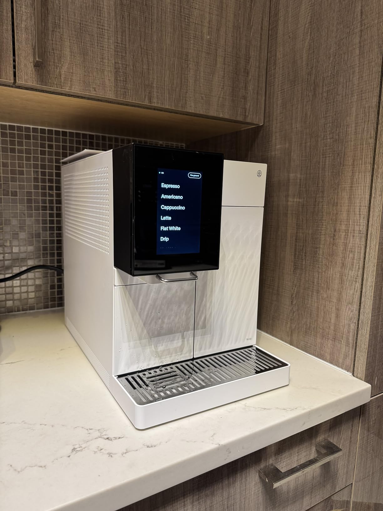 Terra Kaffe Super Automatic Espresso Machine - App-Enabled Coffee Machine - Auto Wake & Sleep - All Milk Types - Roaster-Approved Espresso Settings - Cappuccino Machines for Home - White TK-02 Customer Review Terra Kaffe Super Automatic Espresso Machine - App-Enabled Coffee Machine - Auto Wake & Sleep - All Milk Types - Roaster-Approved Espresso Settings - Cappuccino Machines for Home - White TK-02 - Customer Photo 2