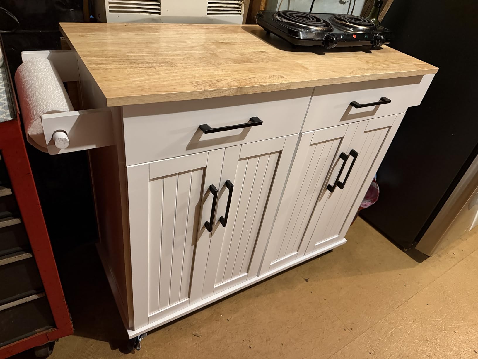 Yaheetech Kitchen Island Cart with Drop Leaf, 49