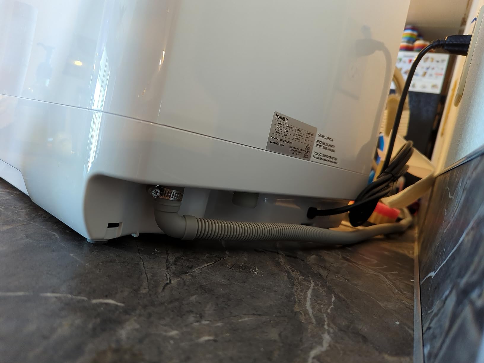 Hermitlux Countertop Dishwasher, 7 Washing Programs Portable Mini Dishwasher with 5-Liter Built-in Water Tank for Apartments & RVs, LED Light, Glass Door, No Hookup Needed customer photo 2