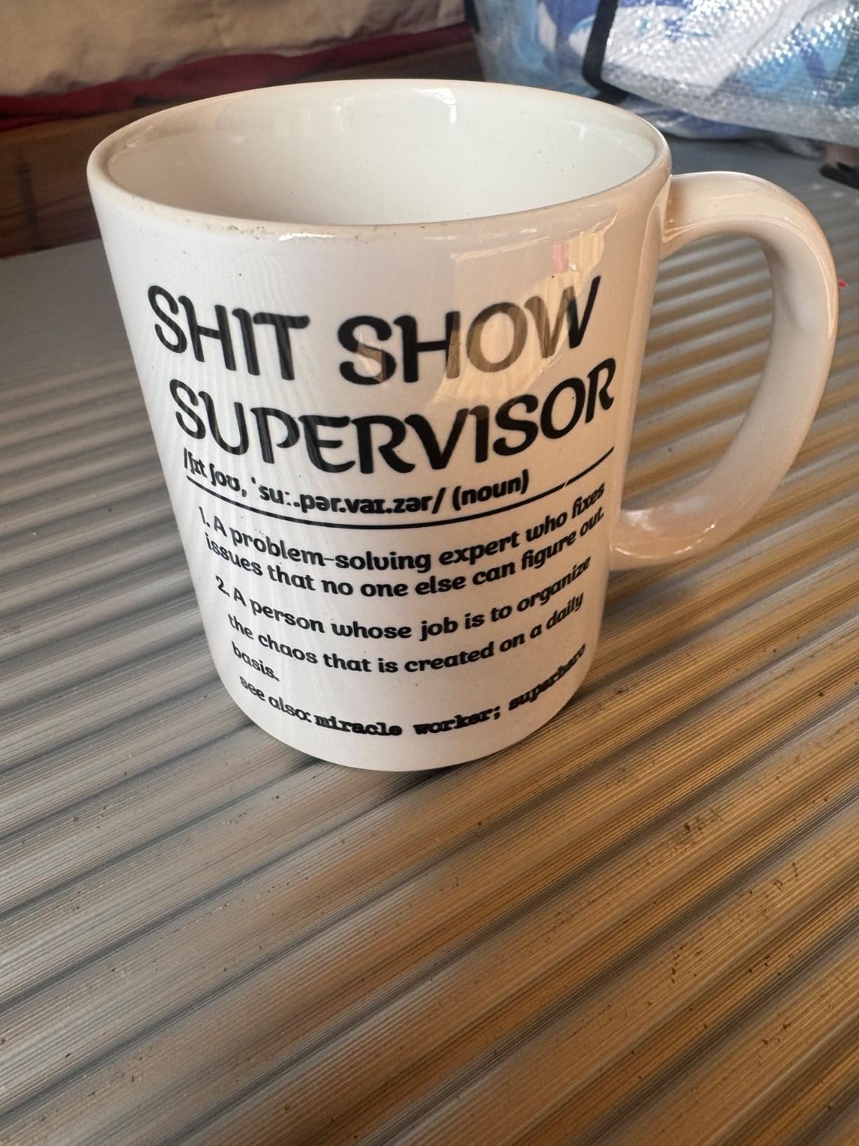 DOPTIKA 11oz Shit Show Supervisor Cup, Funny Coffee Mugs For Boss, Funny Supervisor Gifts For Women Men, Supervisor Mug, Unique Gifts For Manager, Boss Coffee Cups Funny - Customer Photo 3