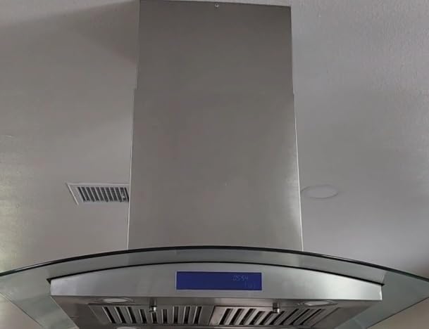 Island Range Hood 36 inch 700 CFM Ceiling Mount Kitchen Hood Vent with Gesture Sensing &Touch Control,Ducted/Ductless Convertible,3 Speeds Fan,4 LED Lights,Stainless Steel,Aluminum Filters - Customer Photo 1