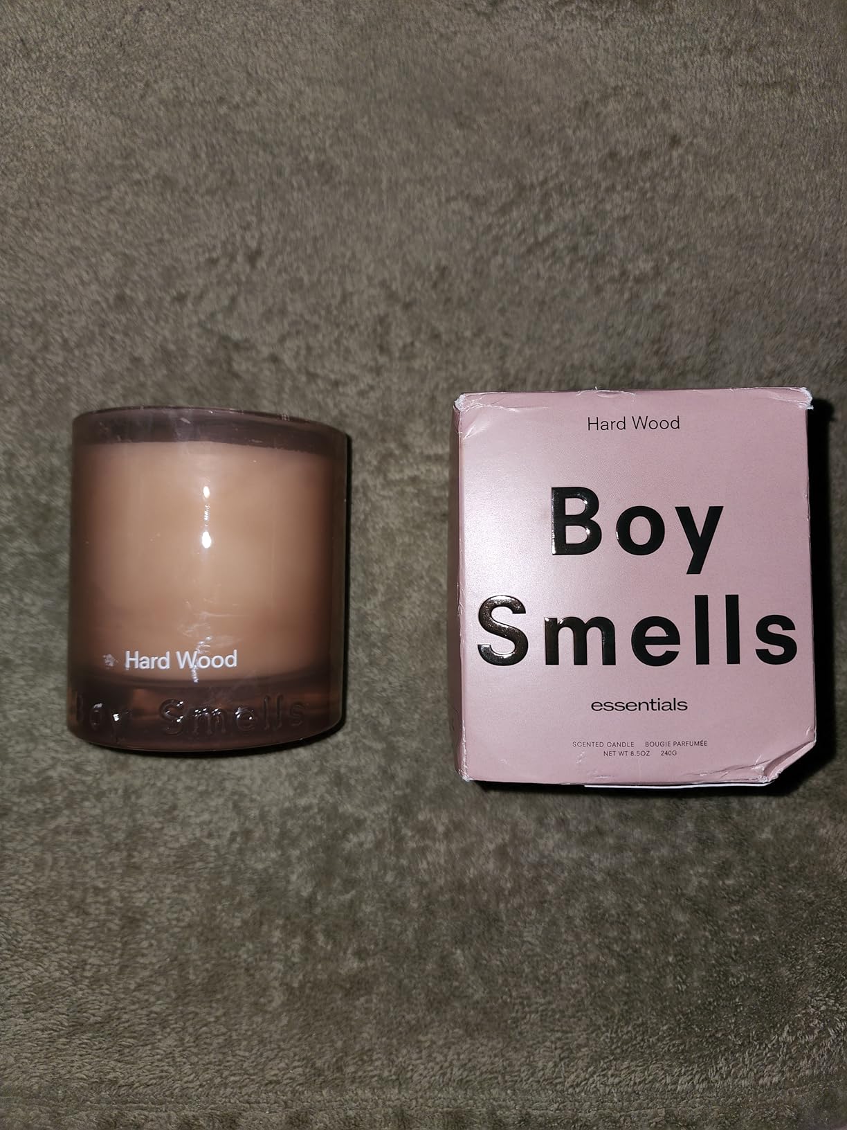 Boy Smells Hard Wood Leather Candle - 8.5 oz - Home Candle with Black Pepper, Leather and Cedarwood - Up to 50-Hour Burn - Cotton Wick - Customer Photo 1
