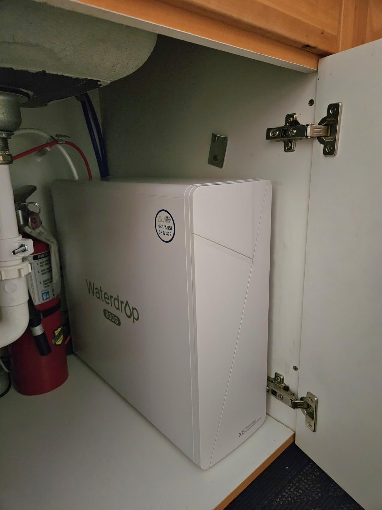 Waterdrop X8-Alkaline Mineral pH+ Tankless Reverse Osmosis System, NSF/ANSI 42&58&372 Certified, 800 GPD RO Water Filter, 10-Stage Filtration UnderSink RO System, 2:1 Pure to Drain, BPA Free - Customer Photo 1