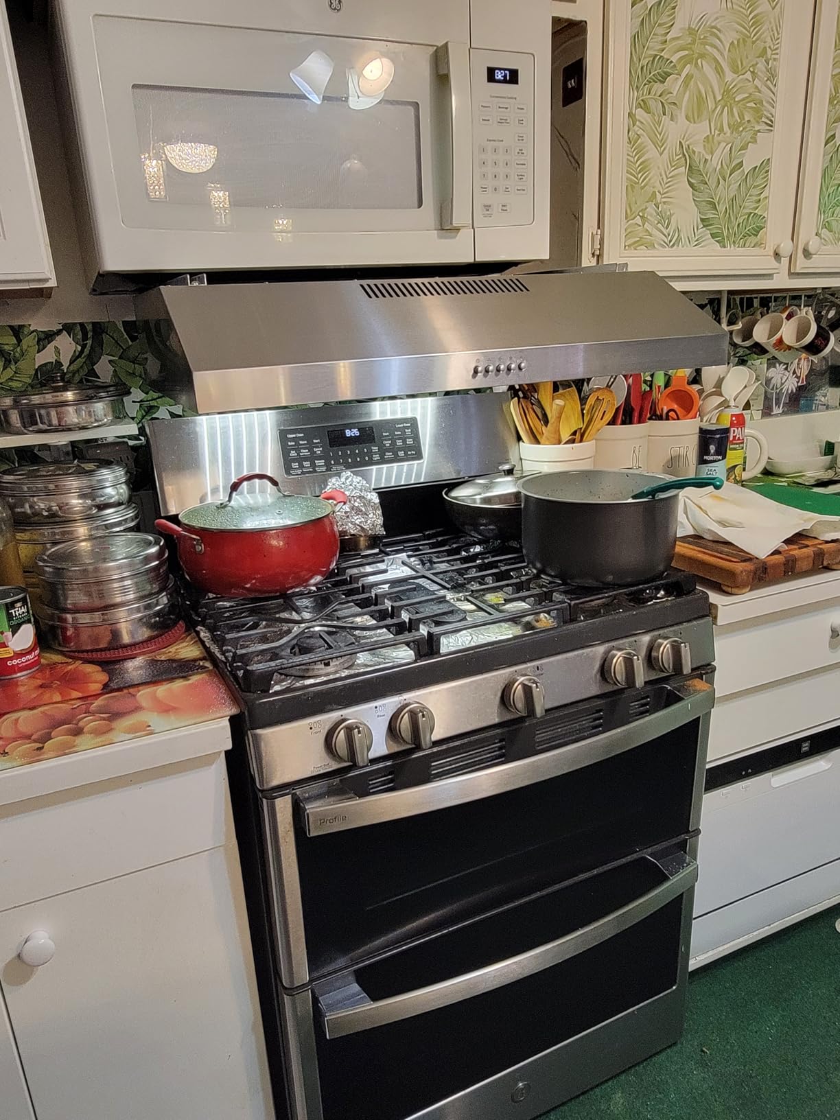 TAZPI Under Cabinet Range Hood 30 Inch, 1200 CFM, 4-Speed Kitchen Hood, 30 Stainless Steel Kitchen Stove Vent Hoods 30 Inch with 2 LED Lights Standard - Customer Photo 2