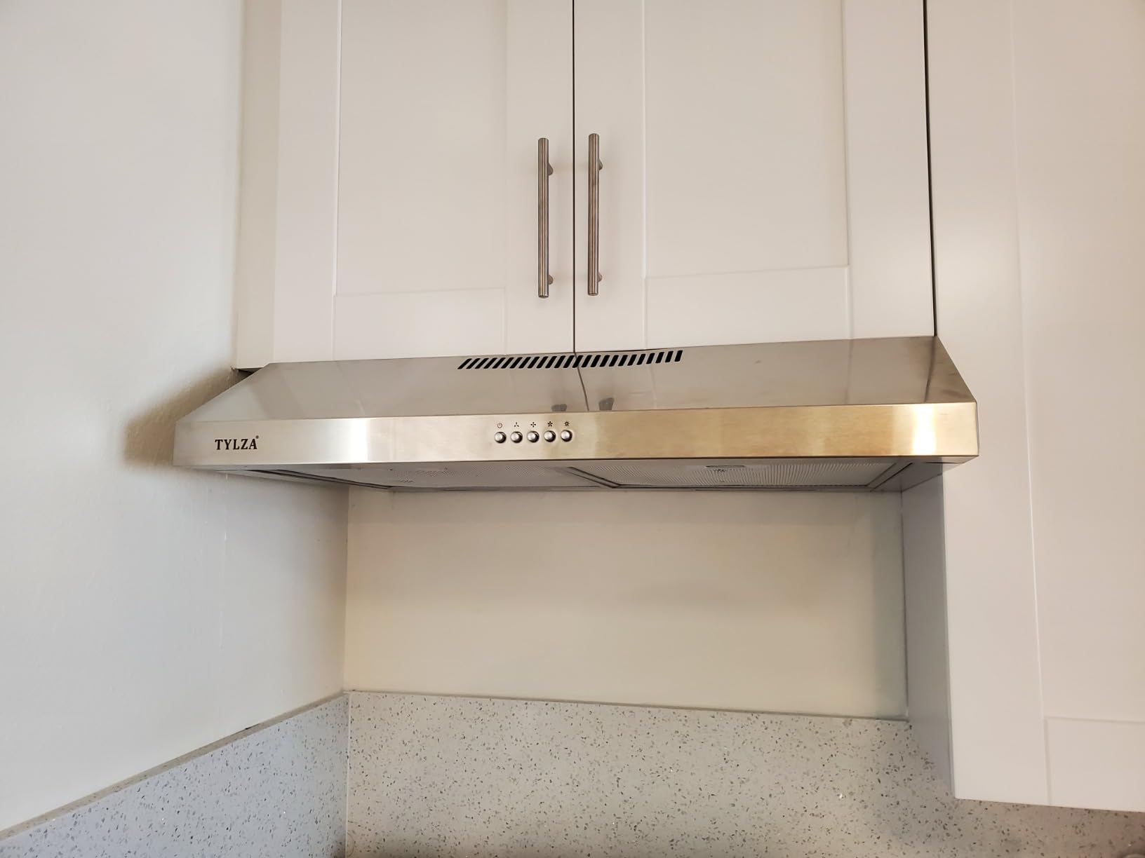 TAZPI Under Cabinet Range Hood 30 Inch, 1200 CFM, 4-Speed Kitchen Hood, 30 Stainless Steel Kitchen Stove Vent Hoods 30 Inch with 2 LED Lights Standard - Customer Photo 4