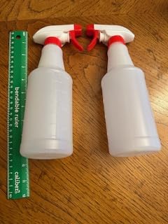 DIYSELF Spray Bottle 2 Pack Plastic Spray Bottles for Cleaning, 16oz/500ml Empty Spray Bottles for Liquids, Heavy Duty Spray Bottle for Plants, Pets, Alcohol, Leak-Proof Squirt Bottles for Lab Reagent - Customer Photo 1