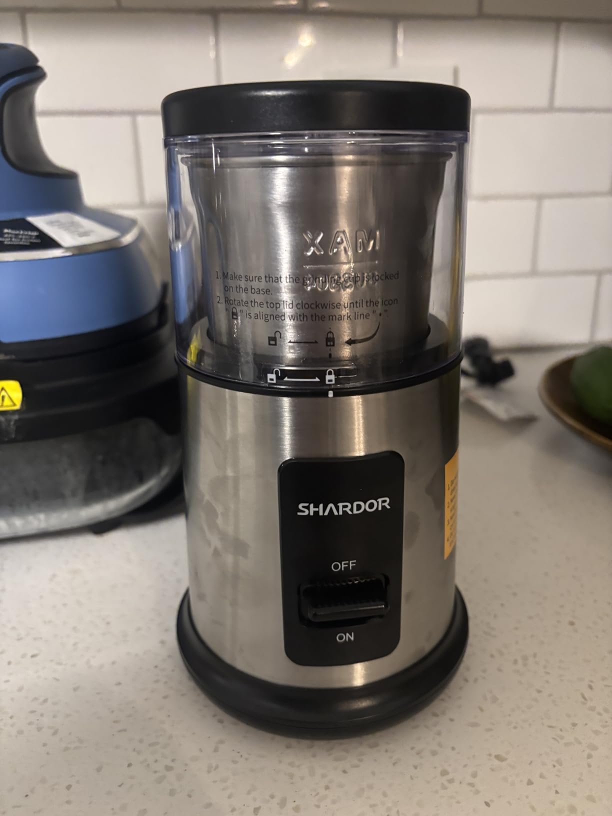 SHARDOR One Touch Coffee Grinder Electric, Spice, Herb, For Coffee Bean Spices and Seeds with 1 Removable Stainless Steel Bowl, Dry Grinder, Black - Customer Photo 2