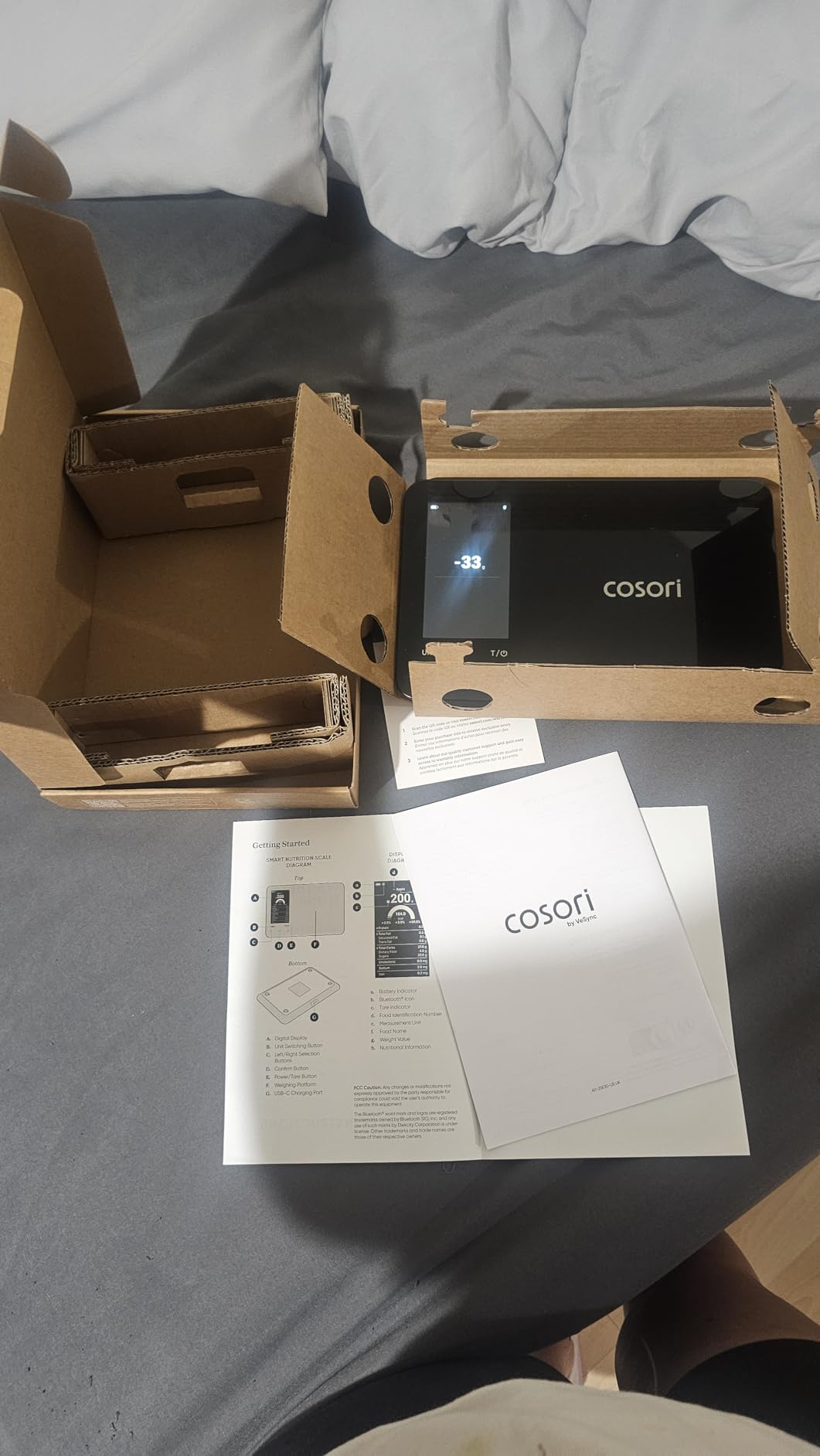 Cosori Smart Food Kitchen Scale with Nutritional Calculator, Free App for AI Scan, Calorie & Macro Tracking, Food Preload, On-Screen Nutrient Info, Personal Goals, Rechargeable, 11 lb / 5 kg Customer Review Cosori Smart Food Kitchen Scale with Nutritional Calculator, Free App for AI Scan, Calorie & Macro Tracking, Food Preload, On-Screen Nutrient Info, Personal Goals, Rechargeable, 11 lb / 5 kg - Customer Photo 3