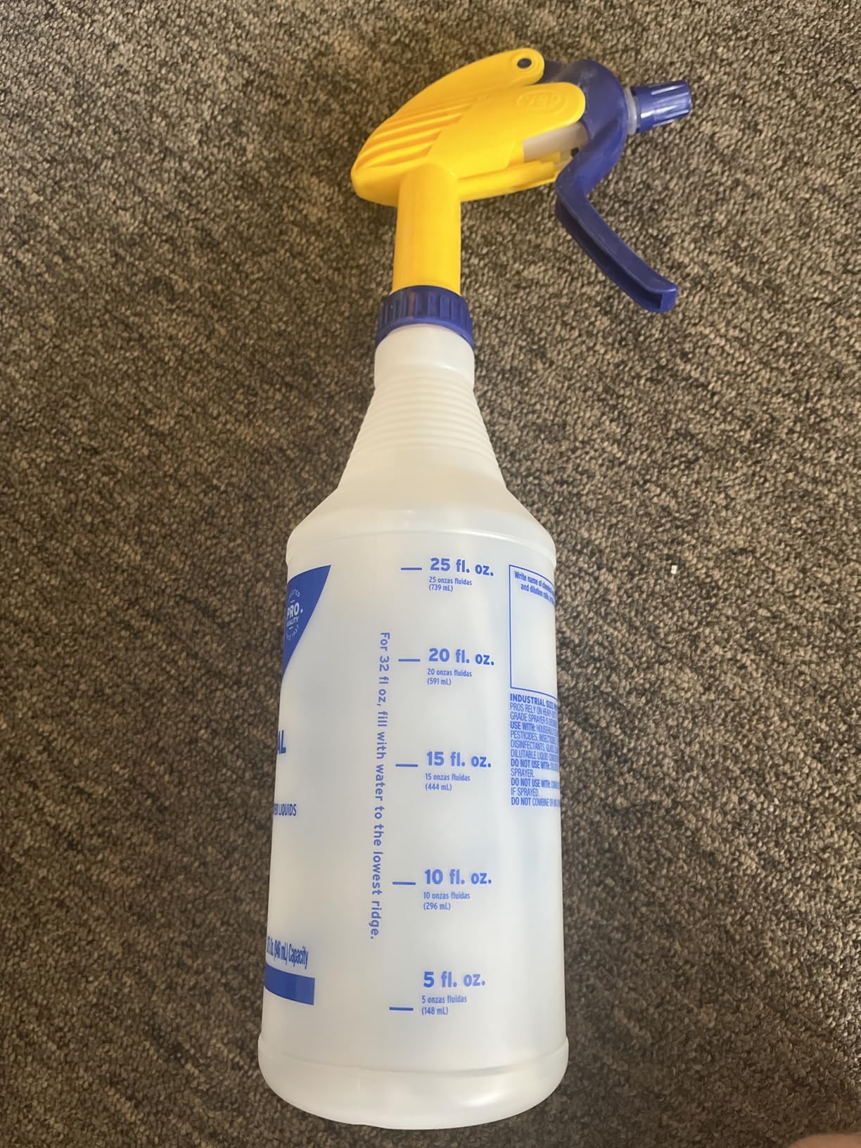 ZEP Professional Sprayer Bottle - 32 oz (Pack of 3) - HDPRO1 - Versatile Adjustable Nozzle Spray Bottles with a Fine Mist or Powerful Spray, Refillable for Diluted Concentrate - Customer Photo 2