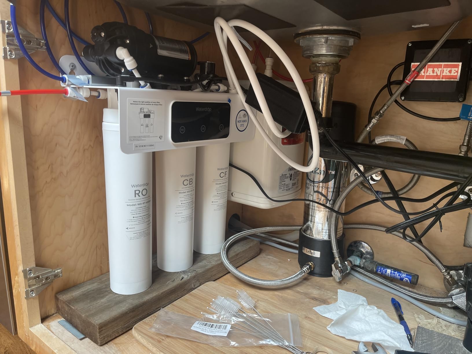 Waterdrop WD-T3-C Reverse Osmosis Water Filter, NSF/ANSI 372 Certified, 8-Stage Under Sink RO Water Filter, 450GPD Tankless Water Filtration System, 2:1 Pure to Drain, BPA Free, Plug-in Required - Customer Photo 2