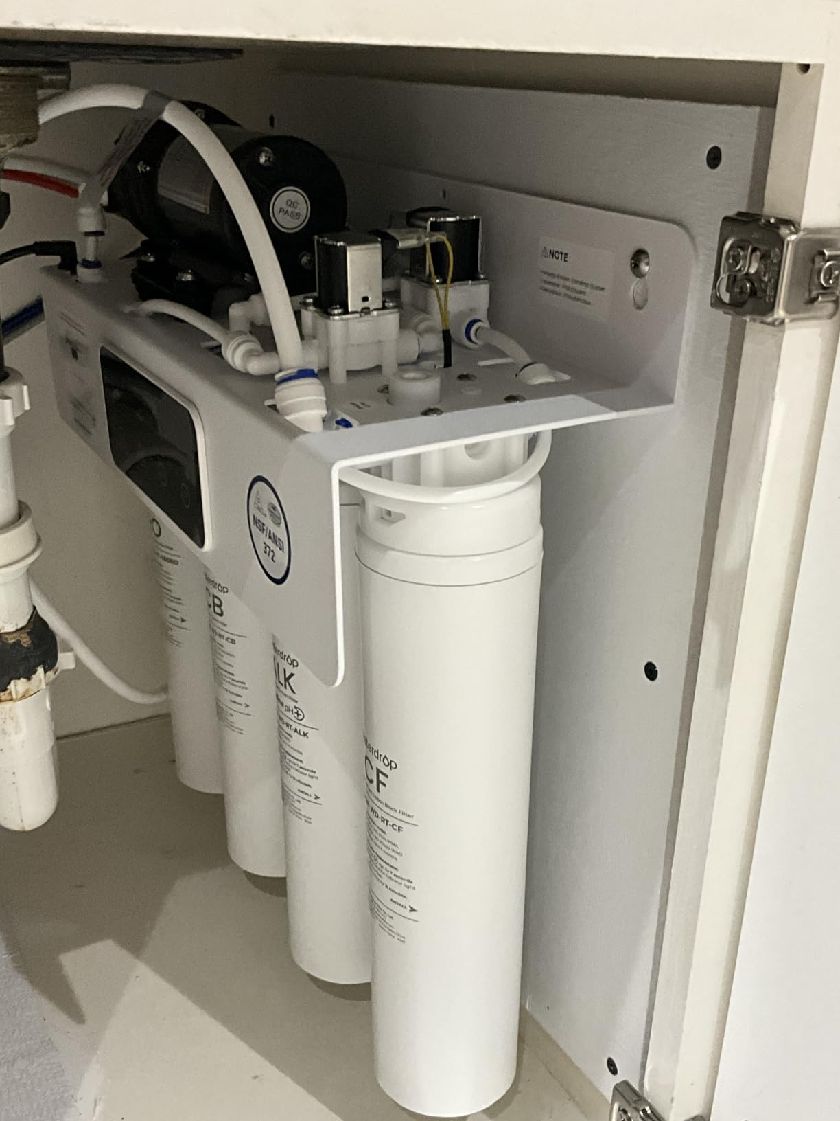 Waterdrop WD-T3-C Reverse Osmosis Water Filter, NSF/ANSI 372 Certified, 8-Stage Under Sink RO Water Filter, 450GPD Tankless Water Filtration System, 2:1 Pure to Drain, BPA Free, Plug-in Required - Customer Photo 3