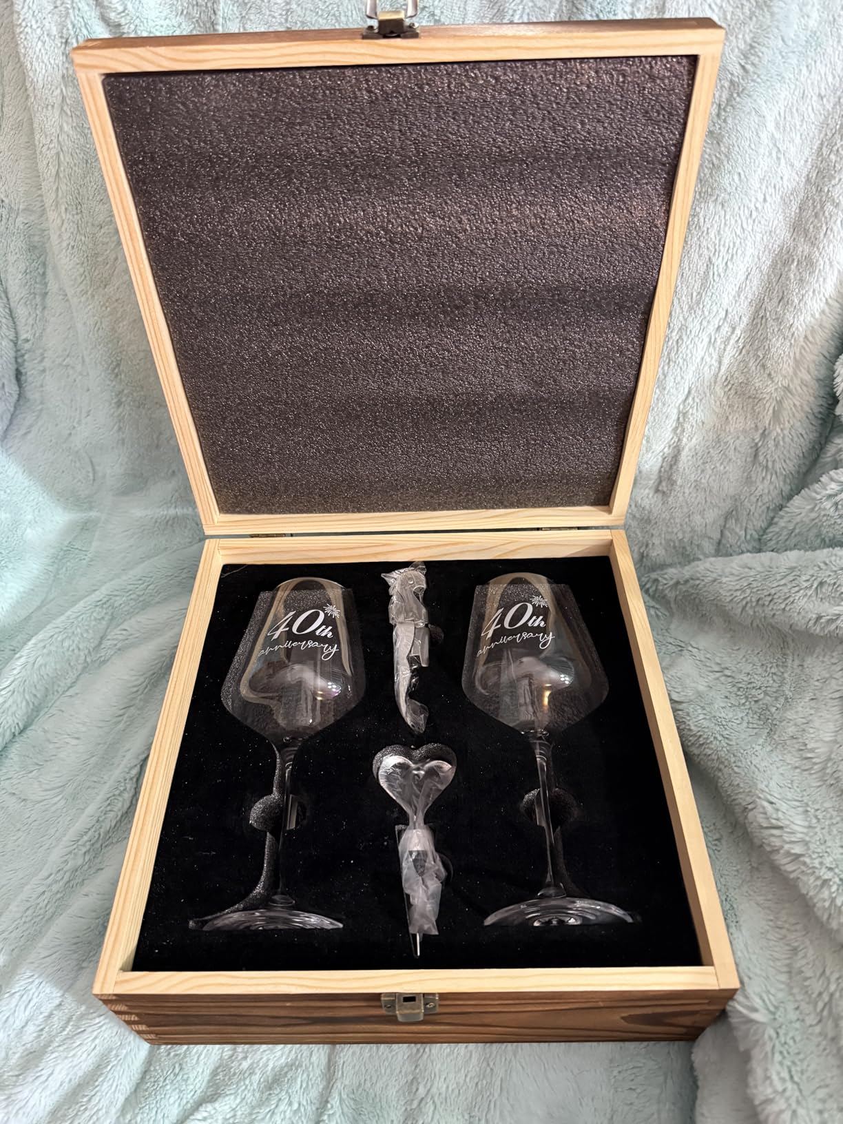 AW BRIDAL House Warming Gifts New Home Wine Glasses Sets, 2026 Closing Gifts for Home Buyers and Homeowner, New Apartment Gift Basket for Couple, First House Gift with Wooden Keepsake Box - Customer Photo 2