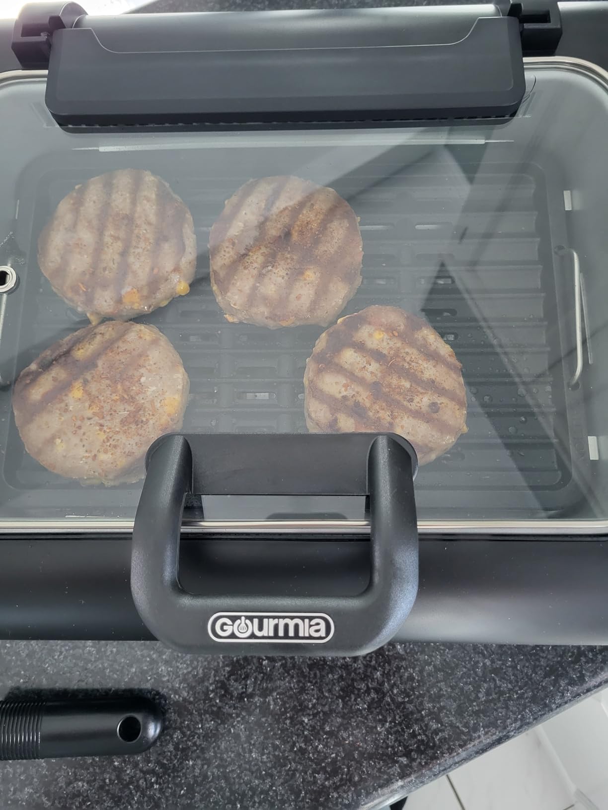 Gourmia Smokeless Indoor Grill - Air Fryer Combo with Smoke Extractor, 5 Cooking Presets, Grill, Air Fry, Roast, Bake, Dehydrate - Customer Photo 0