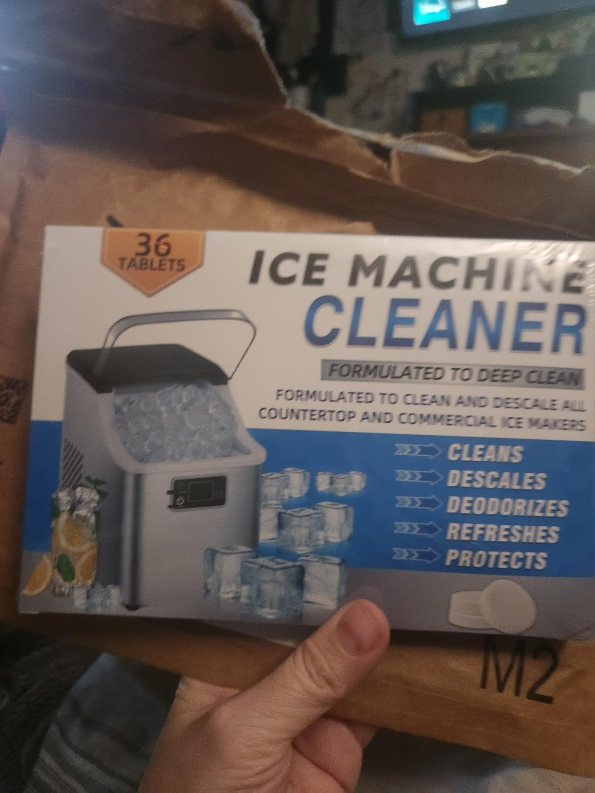 Ice Machine Cleaner Tablets Descaler (36 Pack) – Portable Ice Maker Cleaner, Nickel Safe Scale Remover Compatible with Countertop and Nugget Ice Maker, Remove limescale, Odor-Free, Crystal Clear Ice Customer Review Ice Machine Cleaner Tablets Descaler (36 Pack) – Portable Ice Maker Cleaner, Nickel Safe Scale Remover Compatible with Countertop and Nugget Ice Maker, Remove limescale, Odor-Free, Crystal Clear Ice - Customer Photo 1