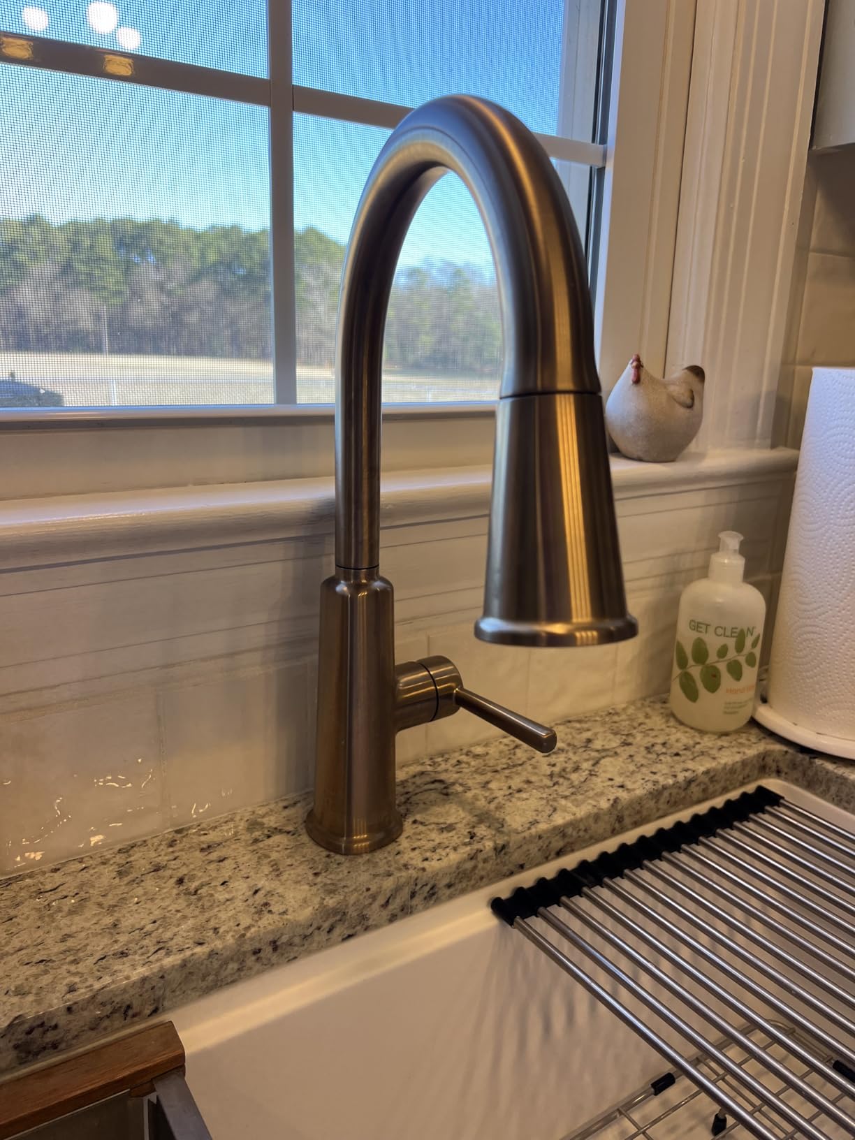Delta Finnridge Brushed Nickel Kitchen Faucet with Pull Down Sprayer, High Pressure ProClean Spray Modern Single Hole Kitchen Sink Faucet, Stainless 19730LF-SS customer photo 2