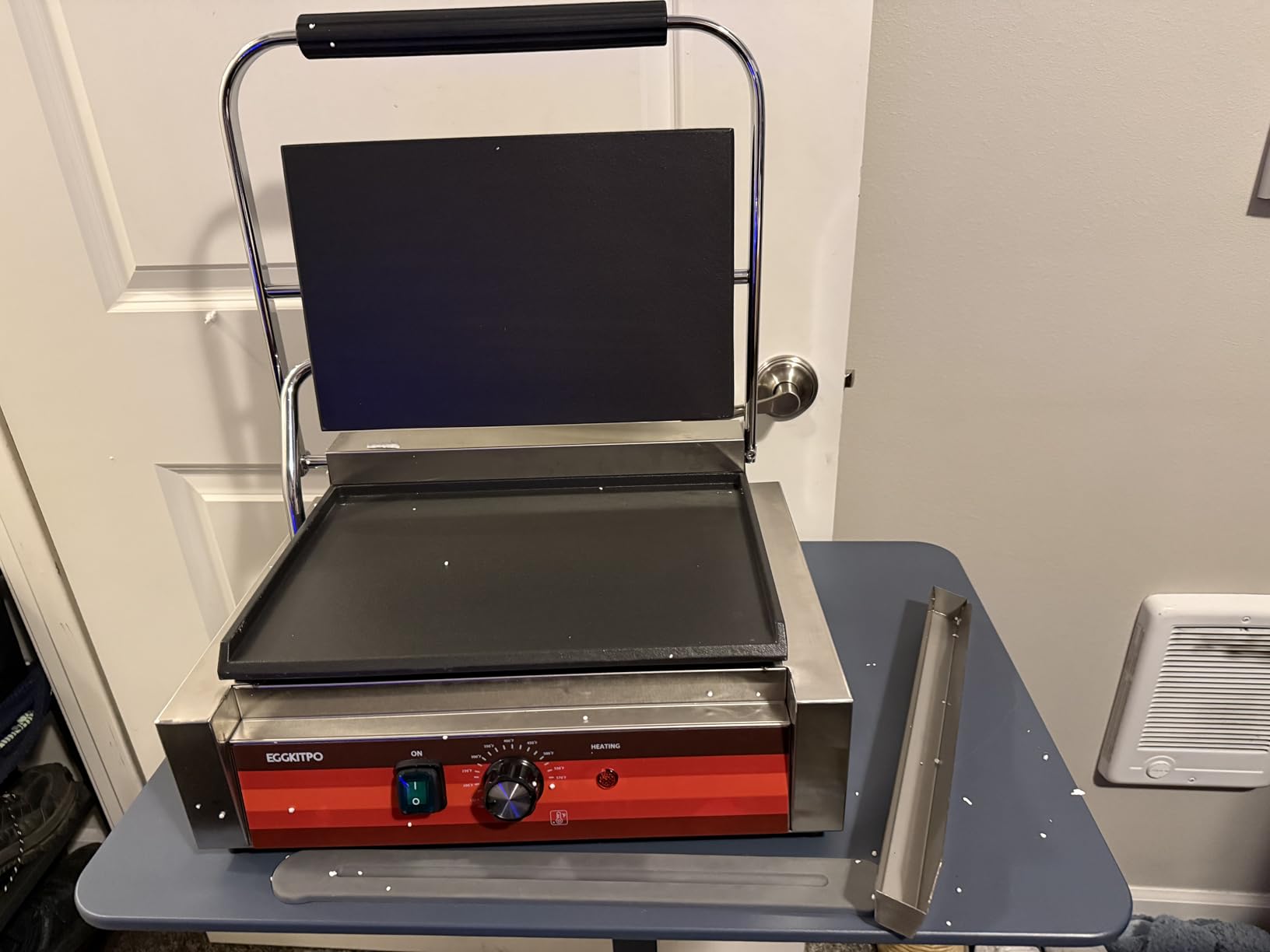 EGGKITPO Commercial Electric Panini Grill with Flat Plates Stainless Steel Sandwich Maker 14 EGGKITPO Commercial Electric Panini Grill with Flat Plates Stainless Steel Sandwich Maker 14