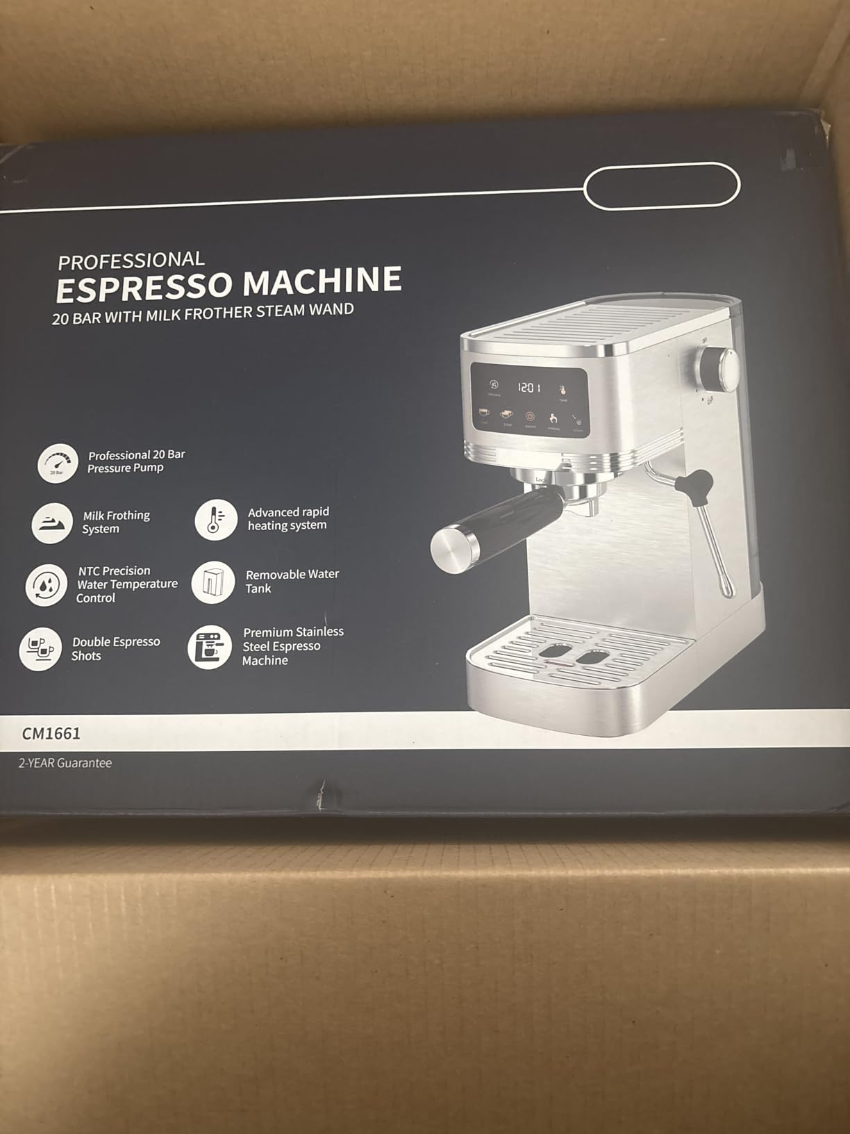 SHARDOR Espresso Machine 20 Bar, Professional Espresso Machine with Milk Frother and Touchscreen, Expresso Coffee Machines with Adjustable Temperature,for Cappuccino, Latte Customer Review SHARDOR Espresso Machine 20 Bar, Professional Espresso Machine with Milk Frother and Touchscreen, Expresso Coffee Machines with Adjustable Temperature,for Cappuccino, Latte - Customer Photo 1
