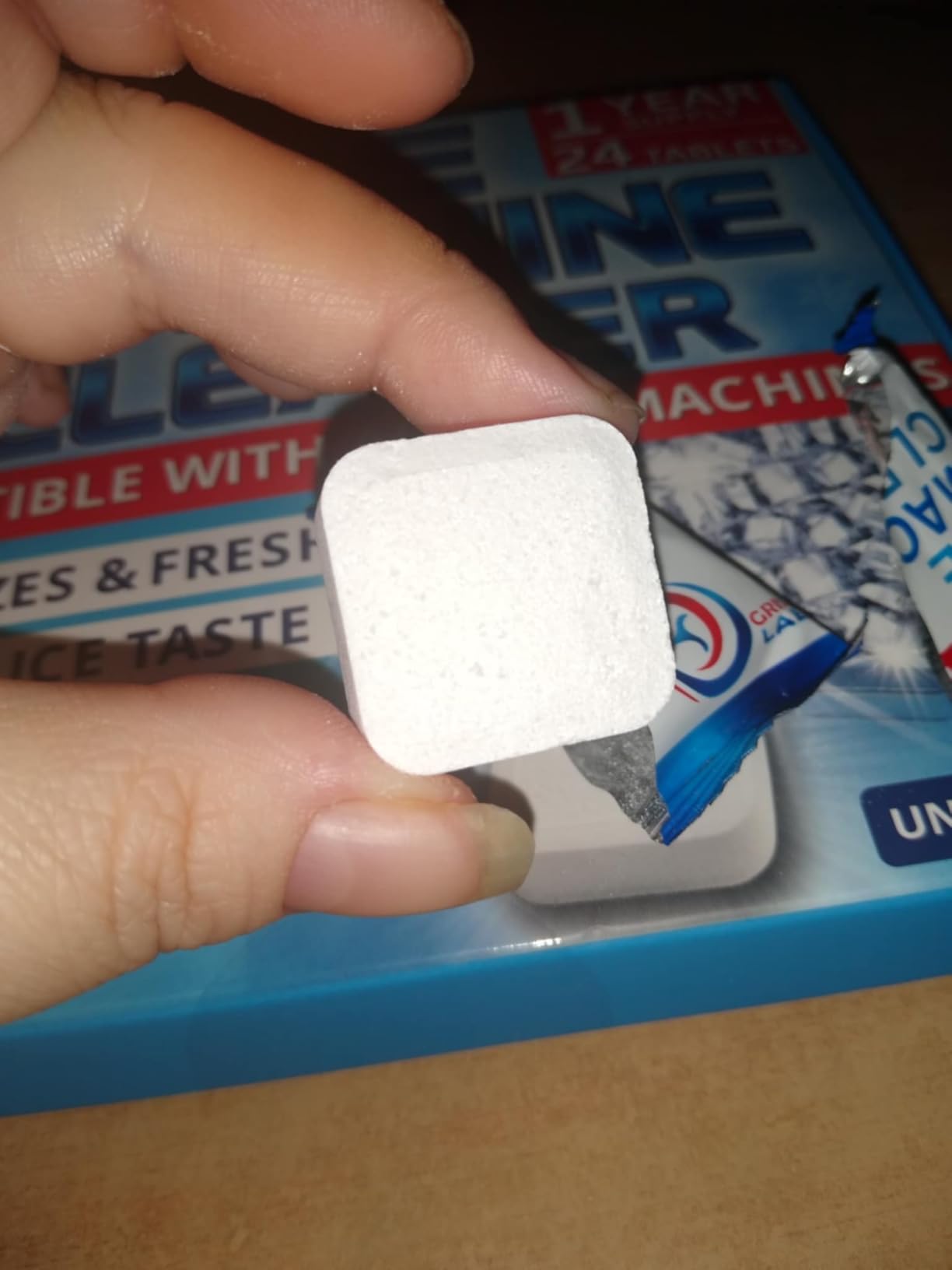 Ice Machine Cleaner Tablets Descaler - 24 Pack (1 Year Supply) - Nickel-Safe, Removes Mold & Improves Taste - Compatible with Countertop & Nugget Ice Makers Customer Review Ice Machine Cleaner Tablets Descaler - 24 Pack (1 Year Supply) - Nickel-Safe, Removes Mold & Improves Taste - Compatible with Countertop & Nugget Ice Makers - Customer Photo 1