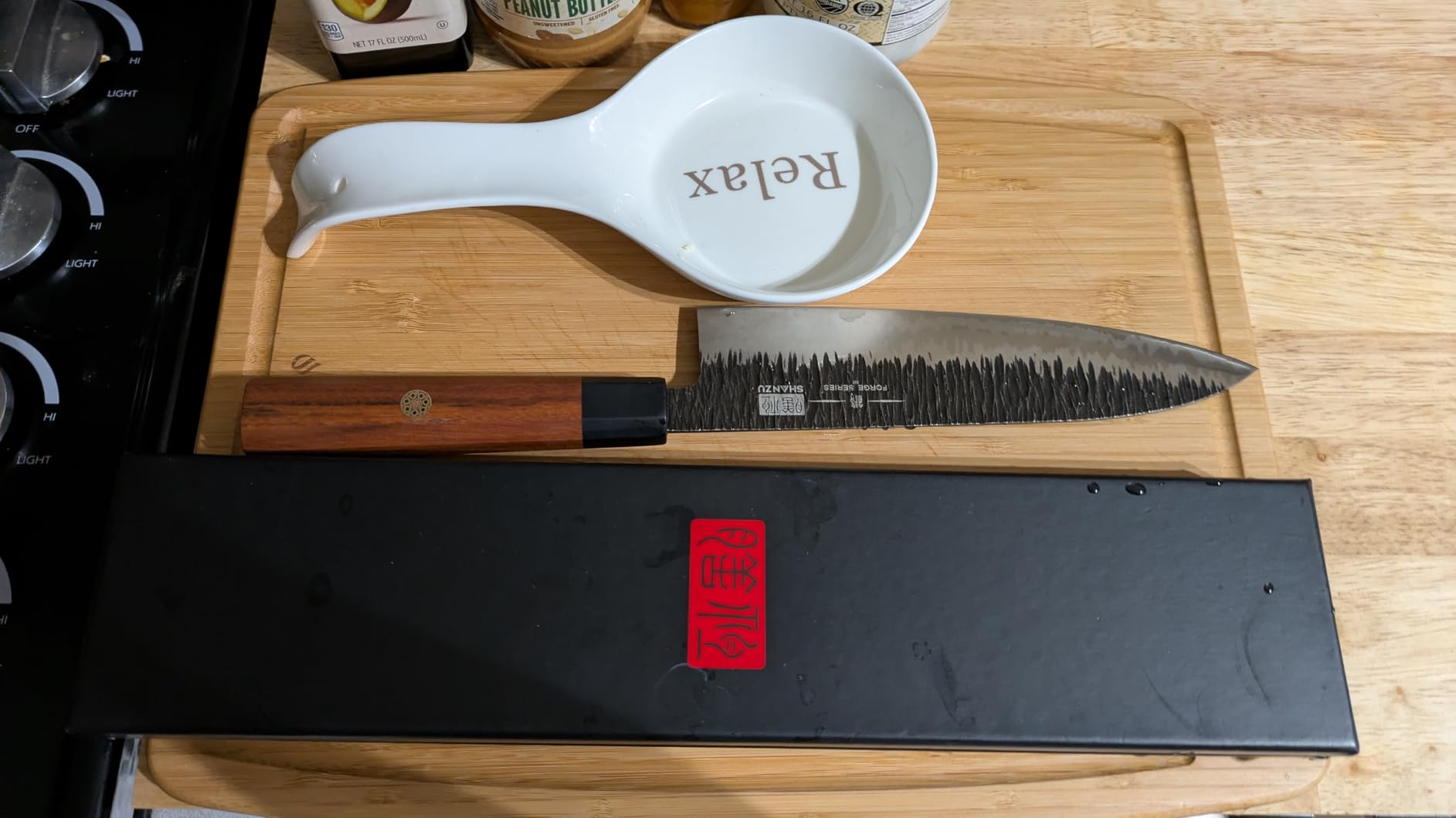 SHAN ZU 8 Inch Japanese Chef Knife, Hand Forged Gyuto Knife 9 Layers High Carbon 10CR18MOV Steel Kitchen Knife Ultra Sharp & Durable Professional Japanese Sashimi Knife with Ergonomic Rosewood Handle - Customer Photo 1