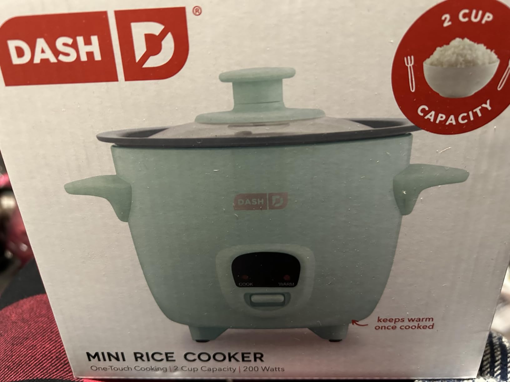 Dash Mini Ceramic Rice Cooker - Designed for Single-Serve Cooking - Compact Rice Cooker with Nonstick Removable Pot, Keep Warm Function & Easy-to-Clean Sleek Design - Black Ceramic - Customer Photo 2