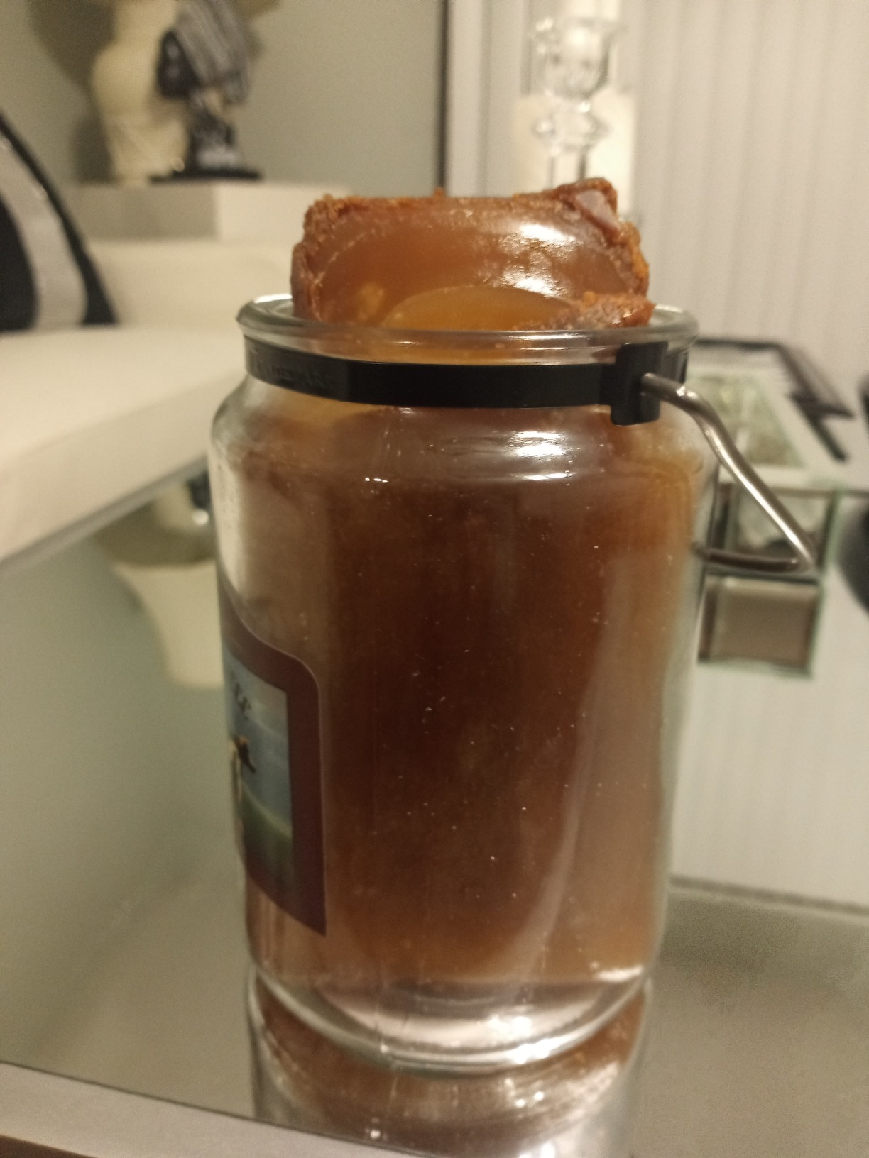 McCall's Candles | Leather & Scotch | 26 oz Classic Jar Candle | USA-Poured | Rustic Jar with Carrying Handles | Leather & Scotch Fragrance - Customer Photo 3