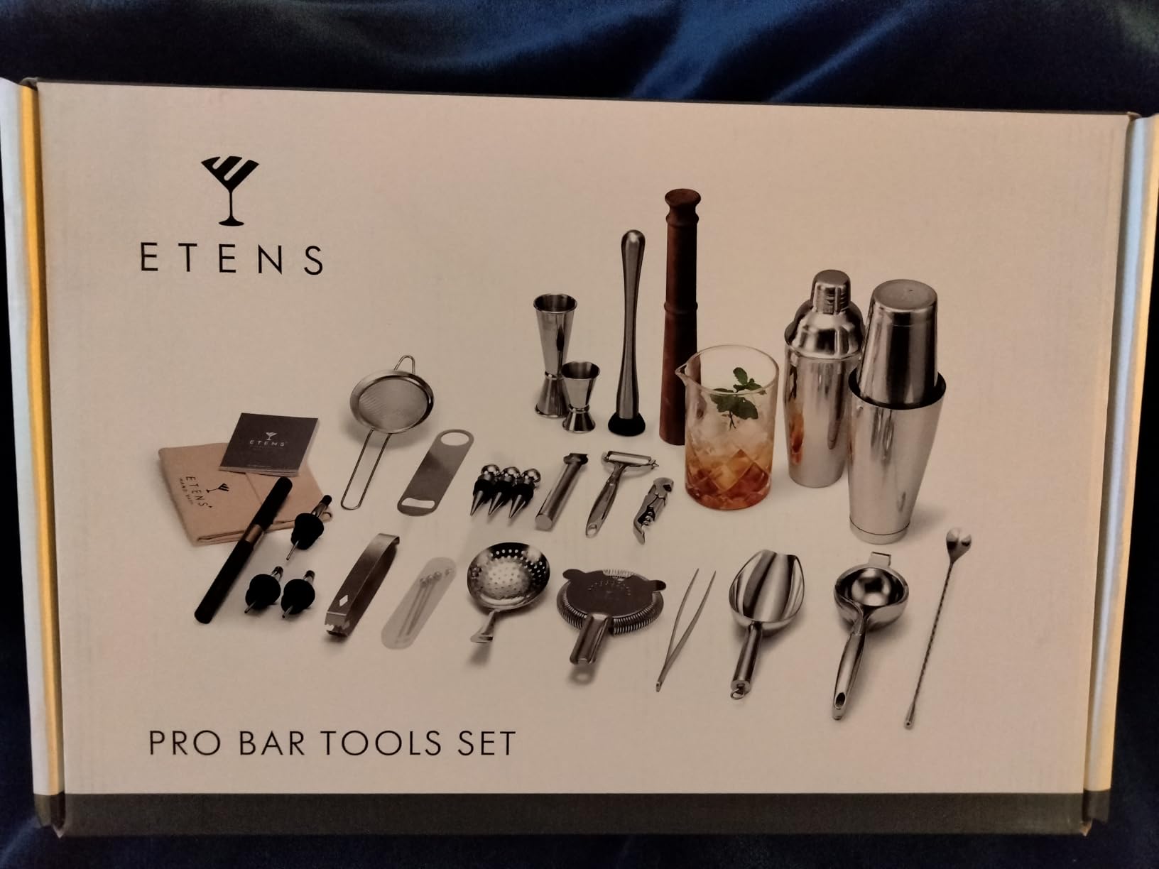 33-Piece Professional Bartender Kit with Weighted Boston Shaker – High End Mixology Set for Home Bar – Stainless Steel Barware Tool Set Unbreakable Citrus Squeezer, Ice Scoop & Mixing Glass - Customer Photo 3
