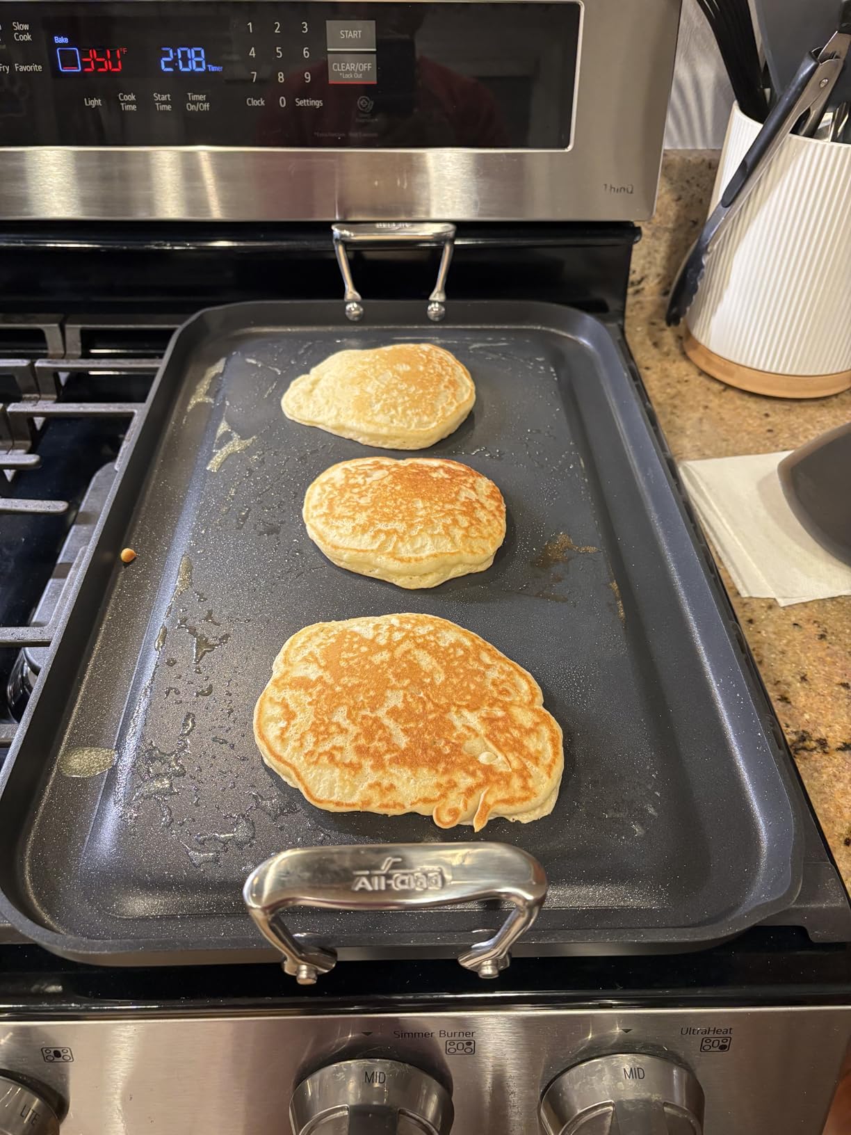 All-Clad HA1 Expert Hard Anodized Nonstick Square Grill Pan For Stovetop 11x11 Inch - Customer Photo 2