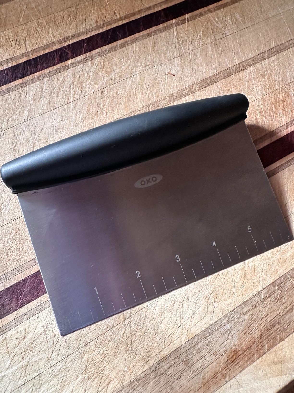 OXO Good Grips Stainless Steel Multi-Purpose Scraper & Chopper, Dough Cutter for Pizza, Bread and Cookie Dough customer photo 1