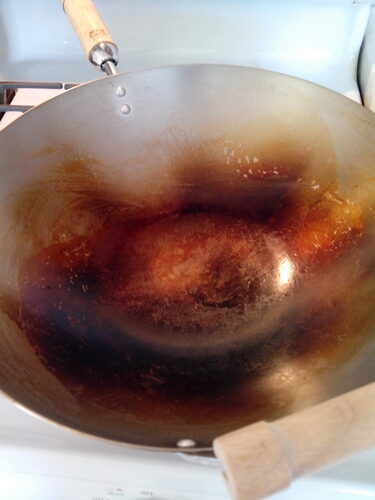JOYCE CHEN Classic Series 14-Inch Round Bottom Carbon Steel Wok with Birch Handles - Customer Photo 1