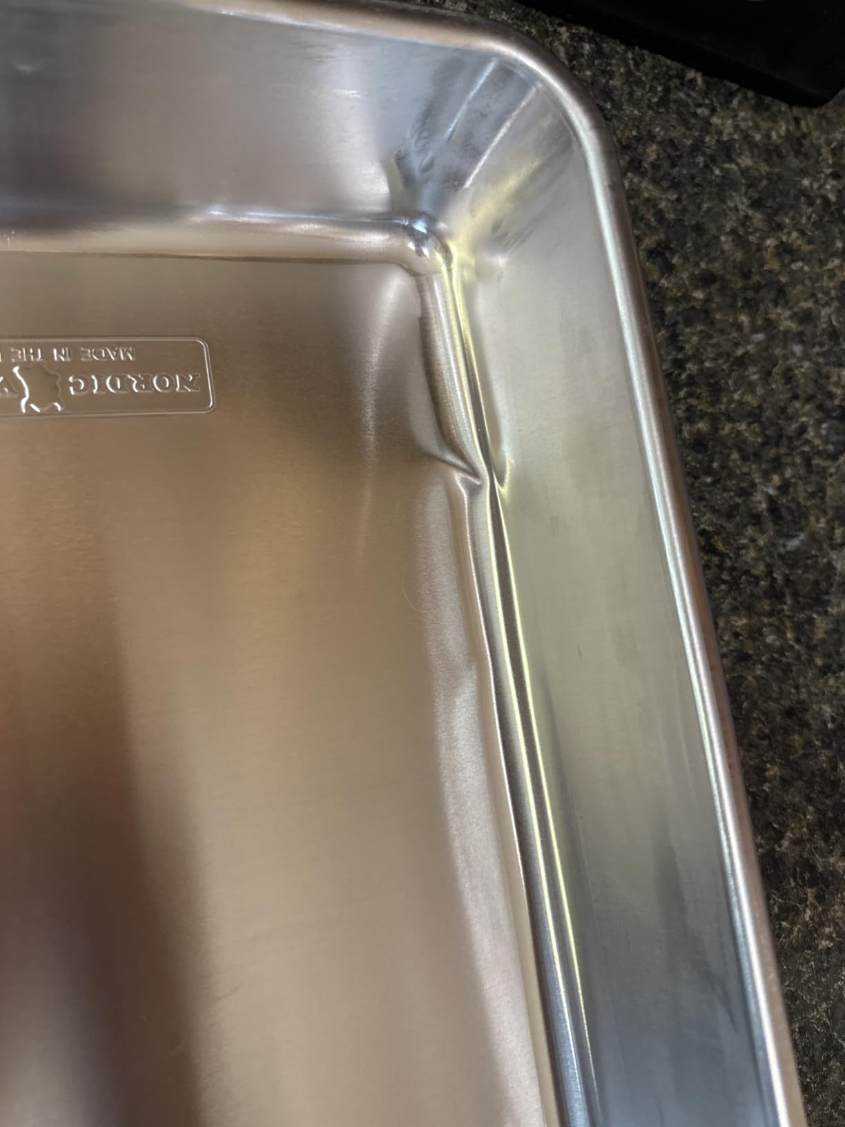 Nordic Ware Natural Aluminum Commercial Cake Pan with Lid, Rectangle Pan with Lid Silver, 9 x 13 - Customer Photo 4