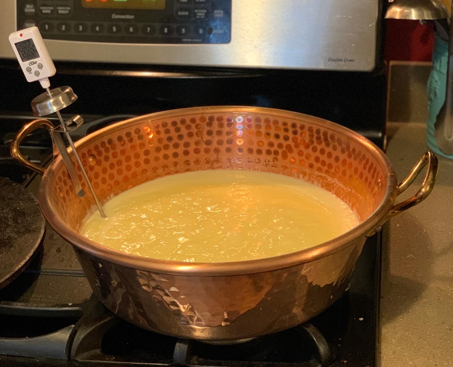 Mauviel M'Passion 1.2mm Hammered Copper Jam Pan With Brass Handles, 9.4-qt, Made In France - Customer Photo 2