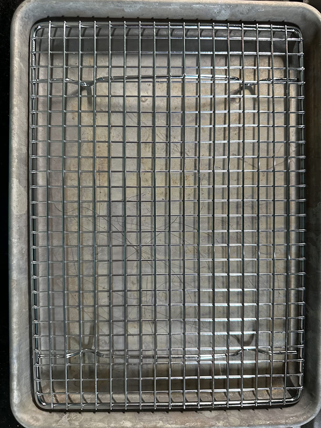 Mrs. Anderson's Baking Professional Nonstick Cooling Rack, Heavy Duty Silicone-Coated Steel, 10 x 18 x 0.75-Inches customer photo 2