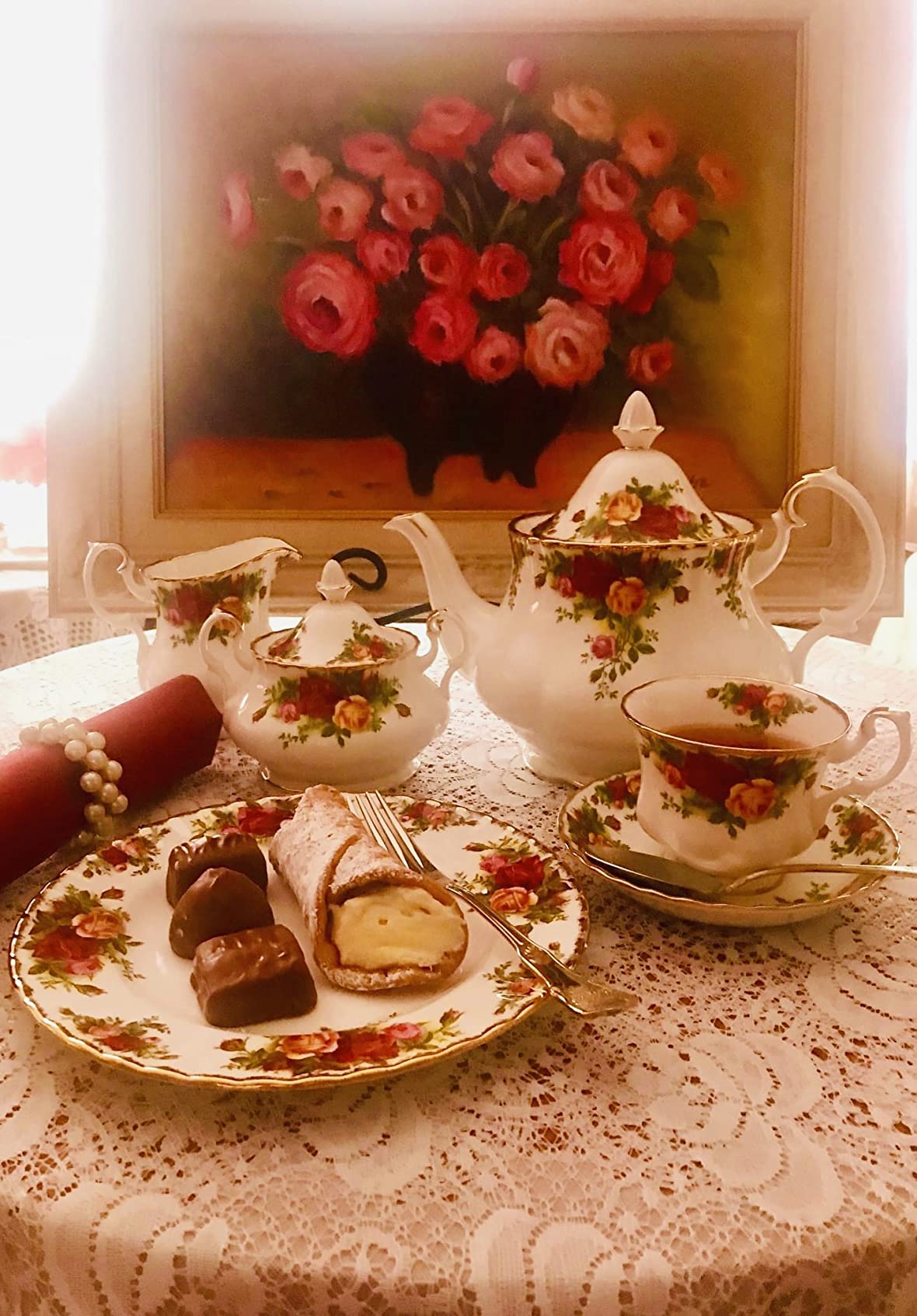 Royal Albert Old Country Roses 9-Piece Tea Set - Customer Photo 3