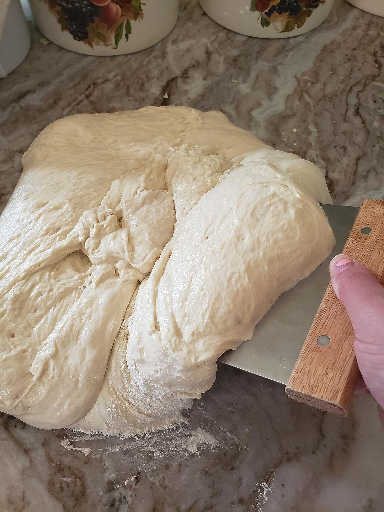 Winco Stainless Steel Dough Scraper with Wood Handle customer photo 2