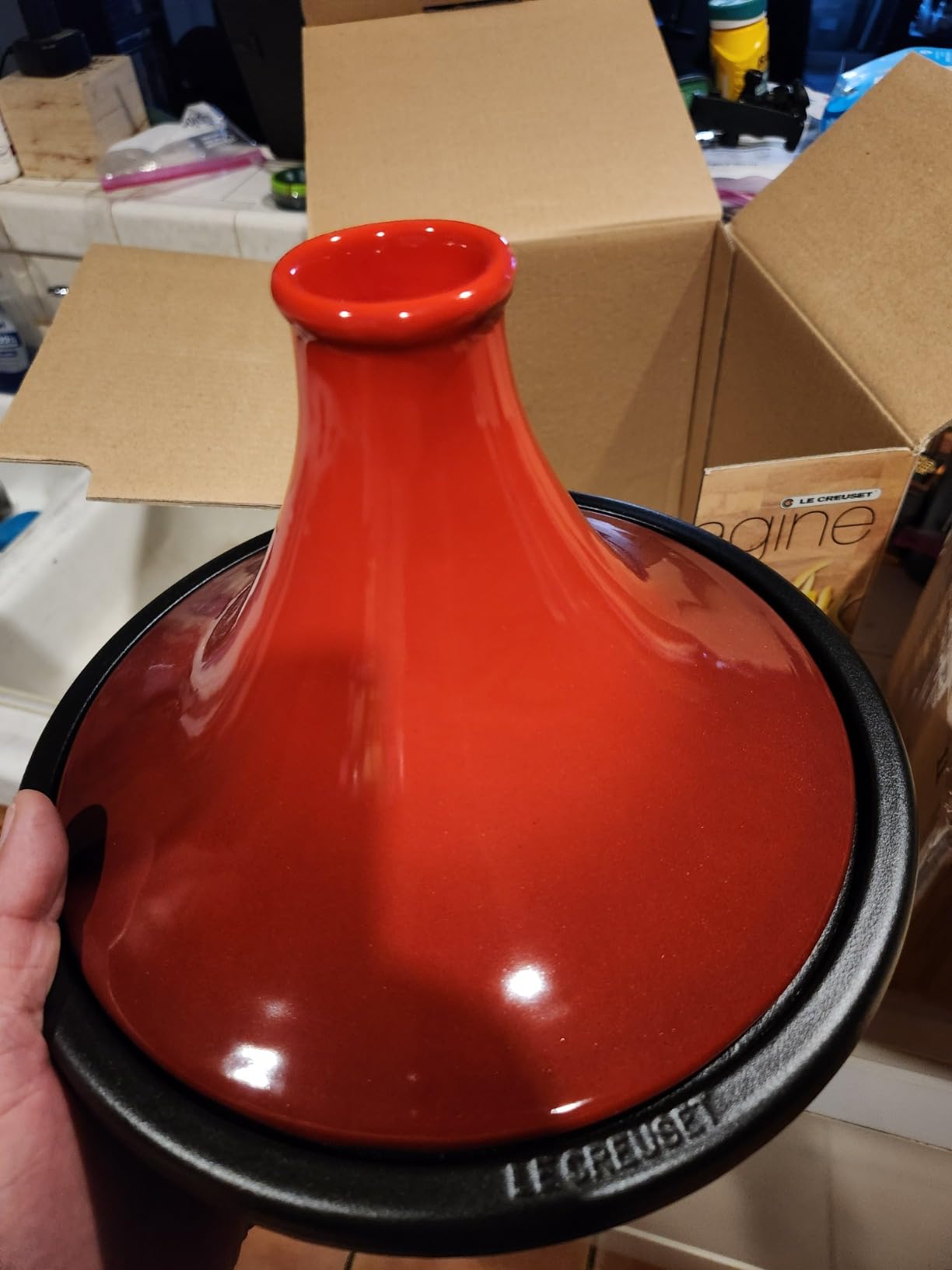 Le Creuset Enameled Cast Iron Moroccan Tagine, 2.5 qt., Cerise customer photo 1