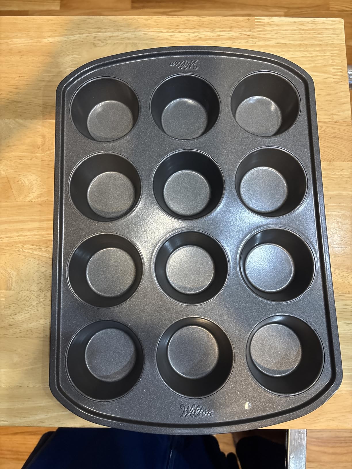 Wilton Gold Non-Stick 12-Cup Muffin Pan, Stainless Steel Bakeware, Made without PFAS customer photo 1
