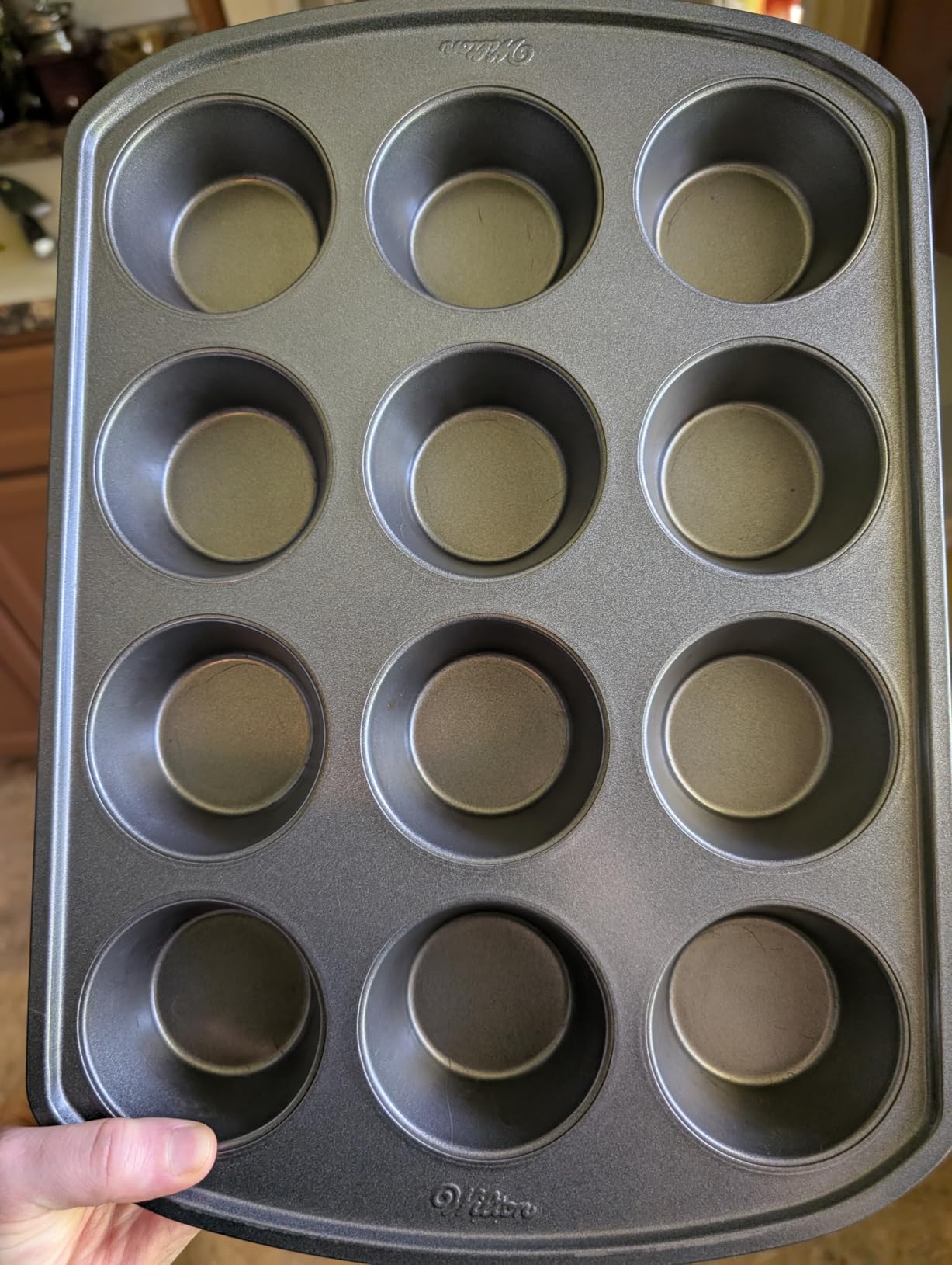 Wilton Gold Non-Stick 12-Cup Muffin Pan, Stainless Steel Bakeware, Made without PFAS customer photo 2