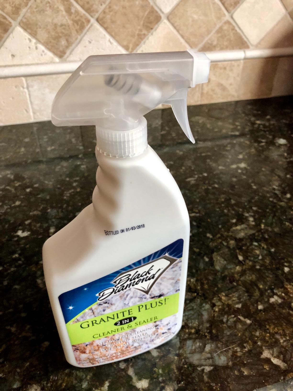 Black Diamond Stoneworks GRANITE PLUS! 2 in 1 Cleaner & Sealer for Granite, Marble, Travertine, Limestone, Ready to Use! 32 Fl Oz - Customer Photo 2