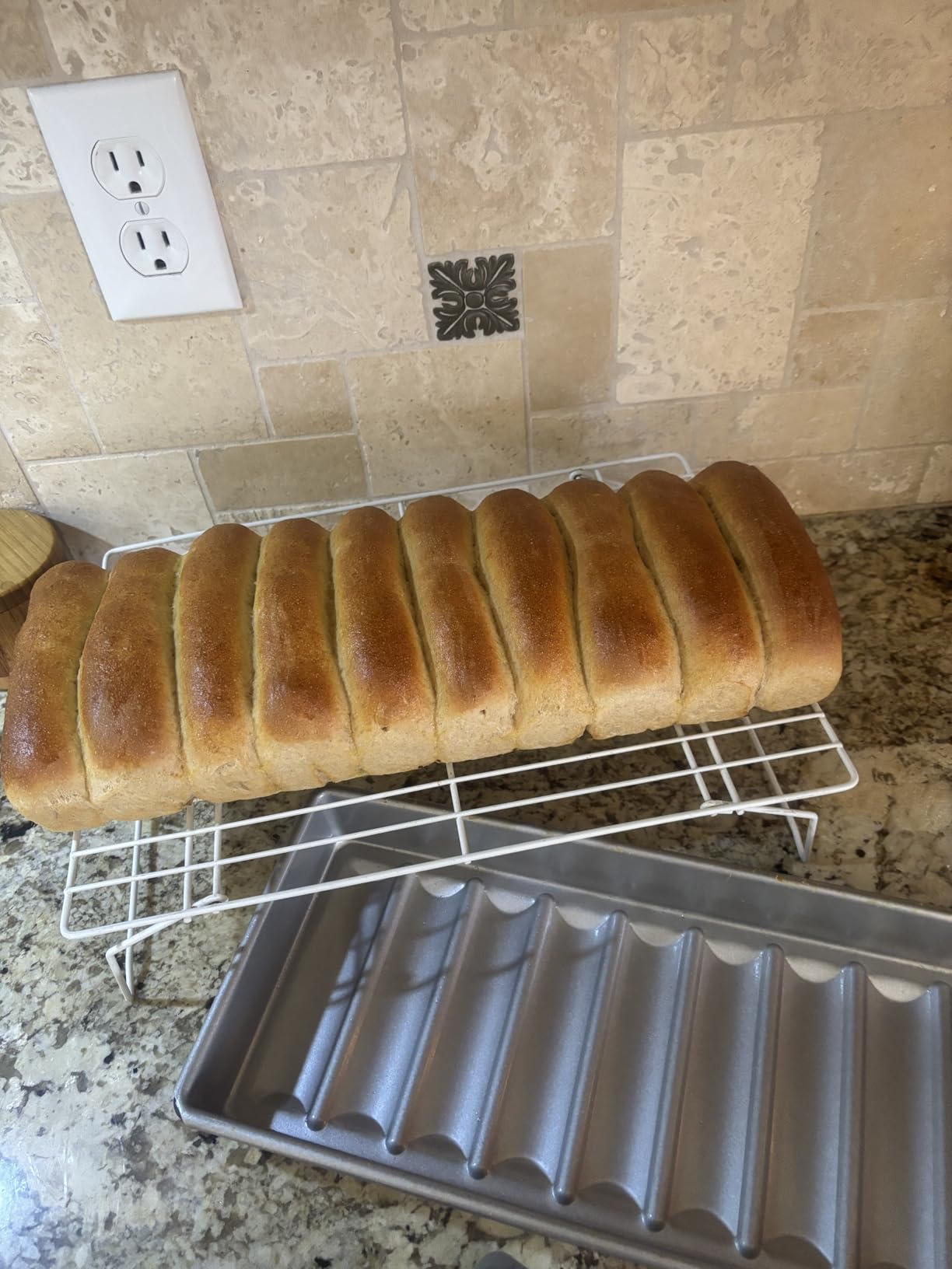 USA Pan Bakeware Nonstick New England Hot Dog Bun and Lobster Roll Loaf Pan, Aluminized Steel customer photo 2